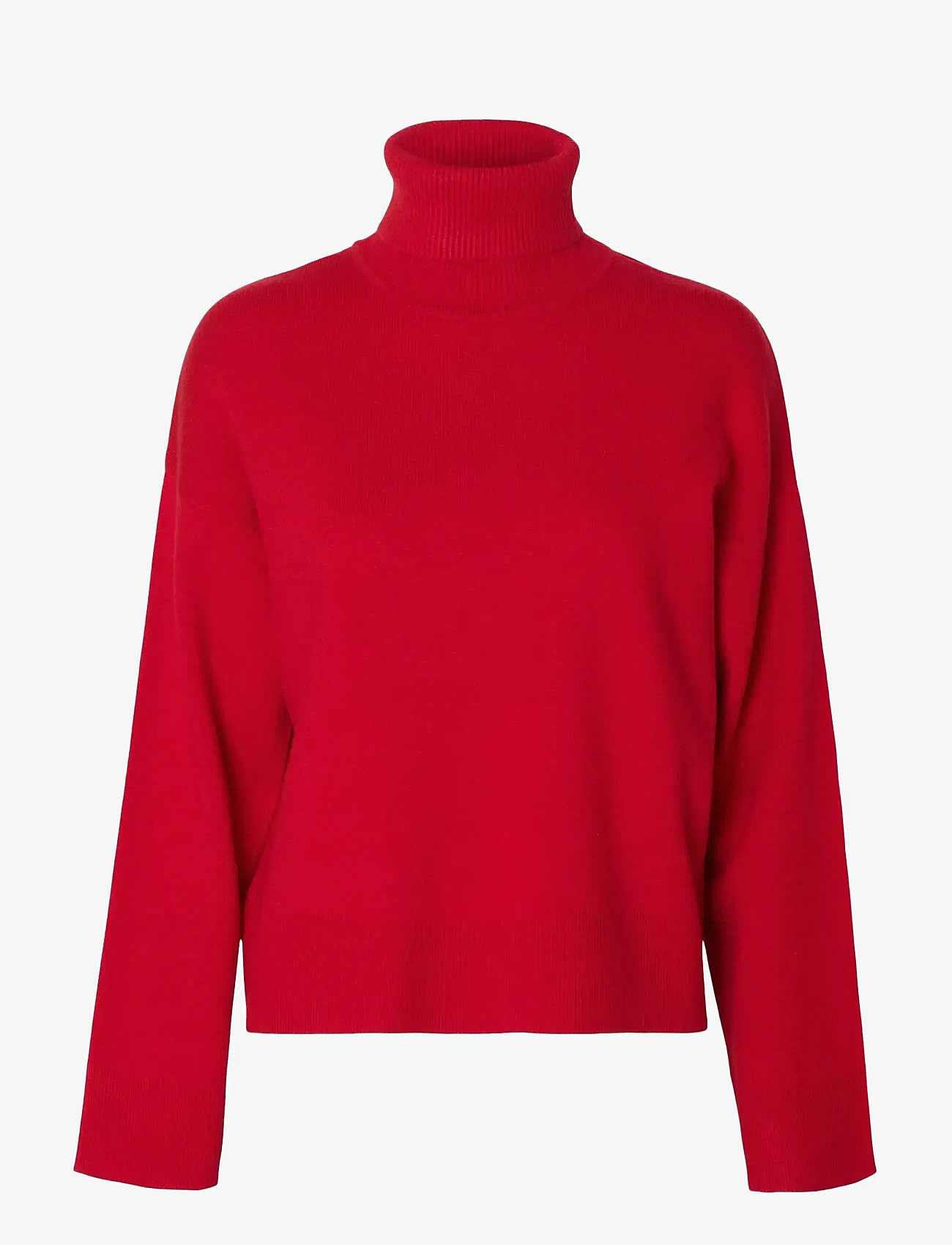 Selected - SLFKAMMA LS KNIT ROLL NECK NOOS - rullekraver - equestrian red - 1