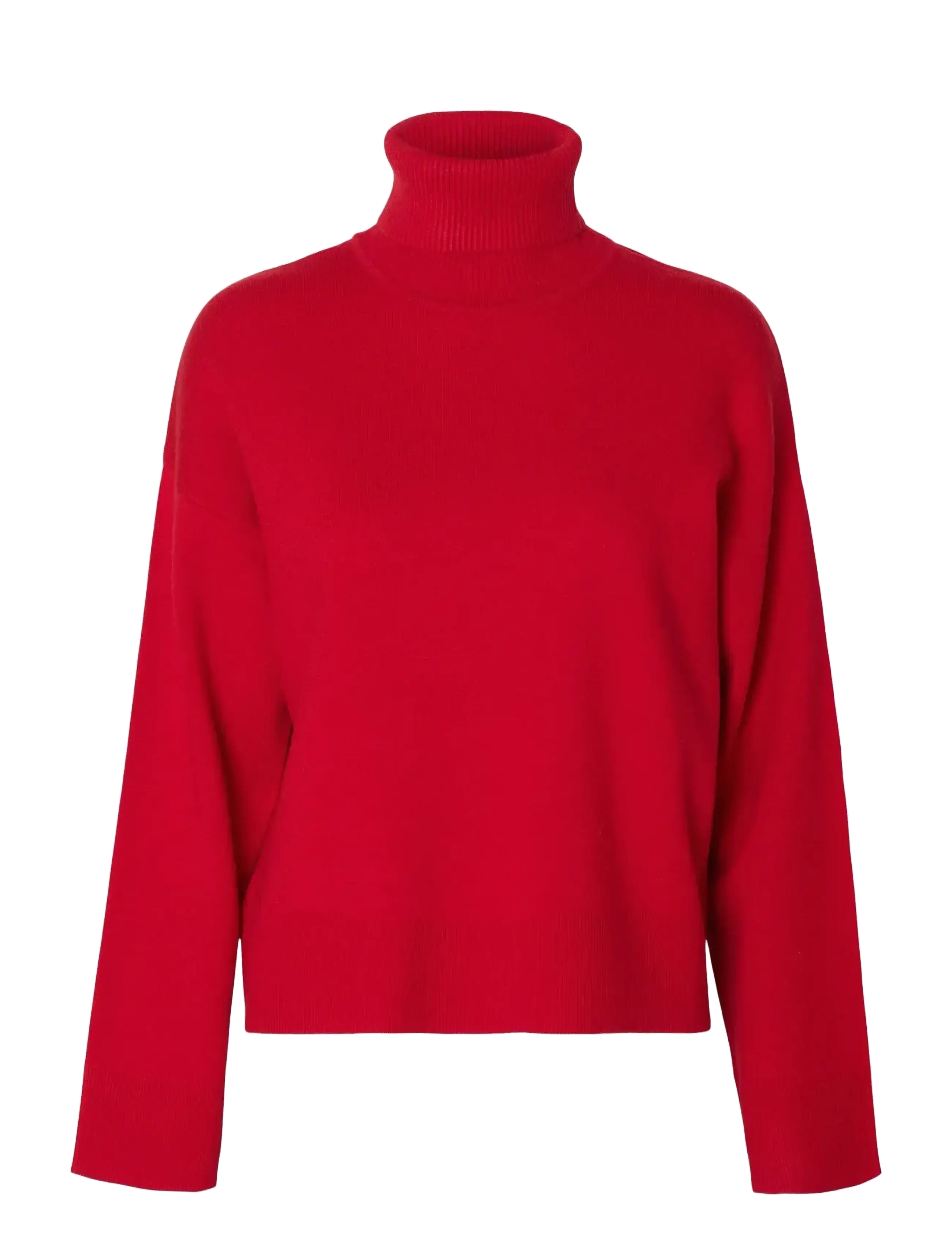 Selected SLFKAMMA LS KNIT ROLL NECK NOOS - Tøj - EQUESTRIAN RED / red