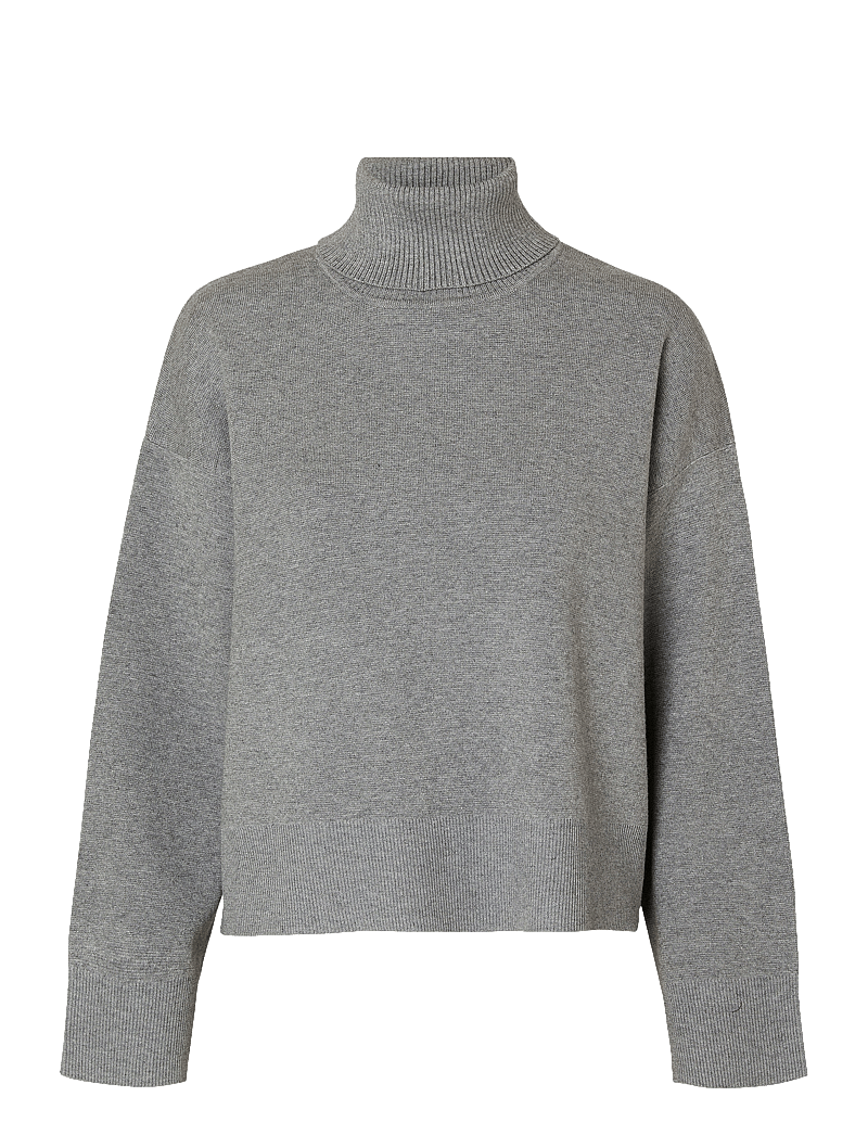 Selected - SLFKAMMA LS KNIT ROLL NECK NOOS - rullekraver - medium grey melange - 1