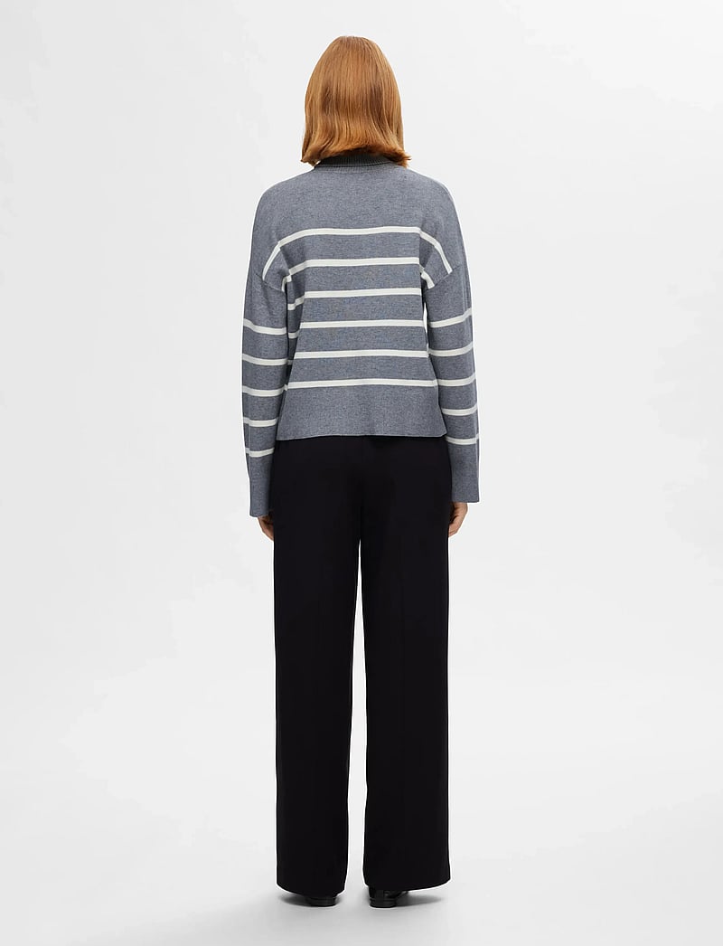 Selected - SLFKAMMA LS KNIT ROLL NECK NOOS - rullekraver - medium grey melange - 2