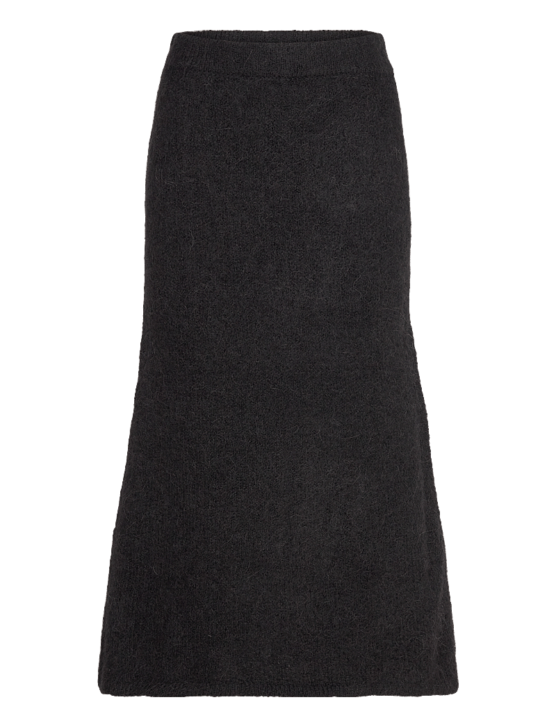Selected - SLFGABELLA HW MIDI KNIT SKIRT - strickröcke - black - 0