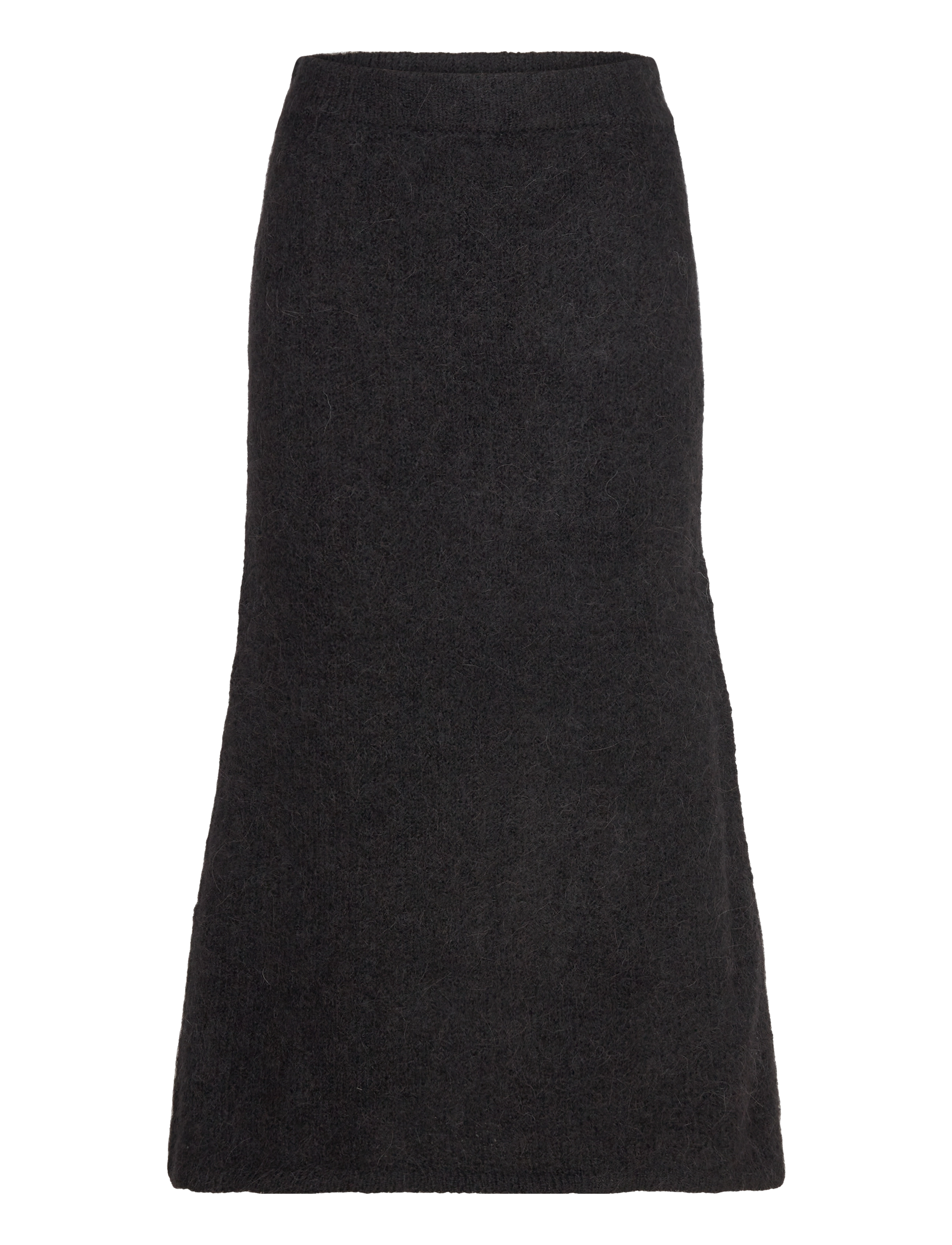 Selected SLFGABELLA HW MIDI KNIT SKIRT - Nederdele - BLACK / black