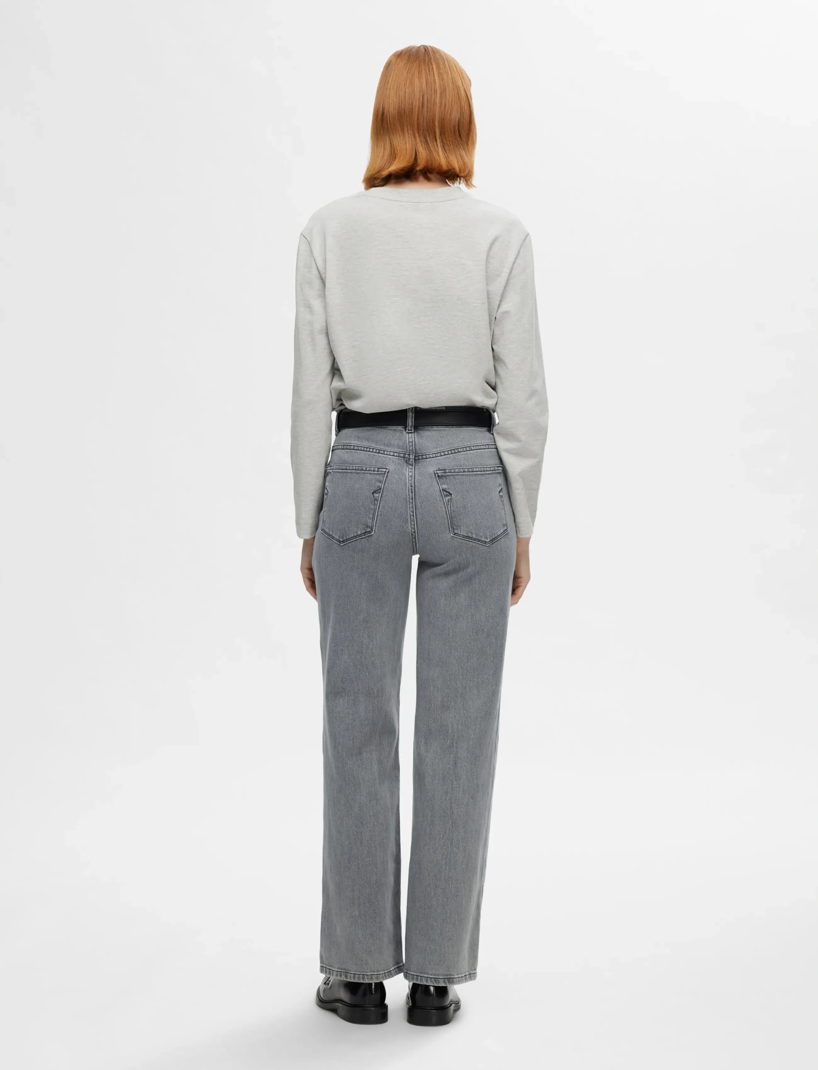 SELECTED Slfalice Hw Wid Long Eloise Gre Jea Noos high waist jeans dam – bild 2