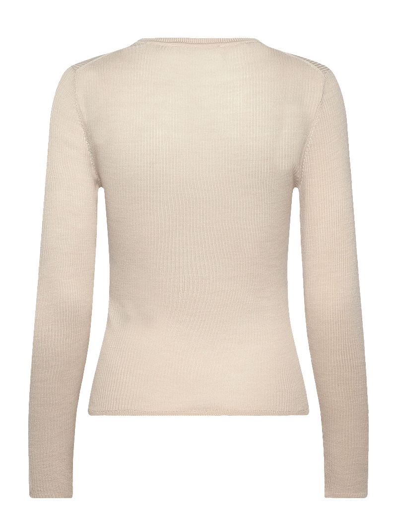 Selected - SLFNAJA LS KNIT O-NECK - sviitrid - birch - 2