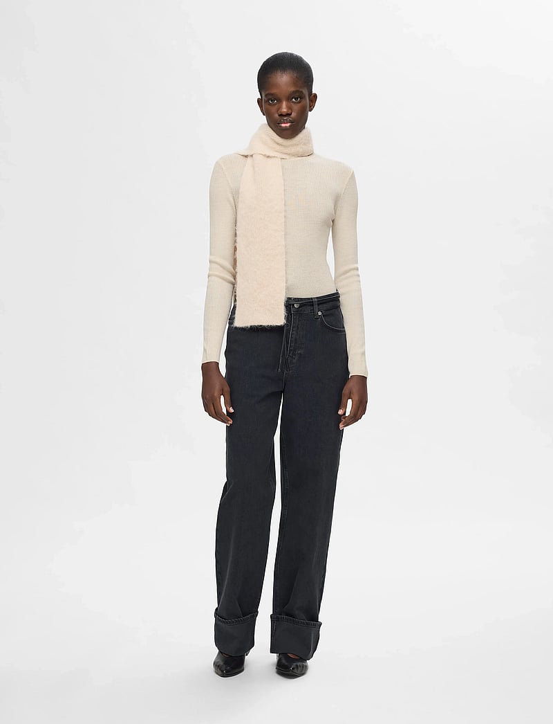 Selected - SLFNAJA LS KNIT O-NECK - sviitrid - birch - 4