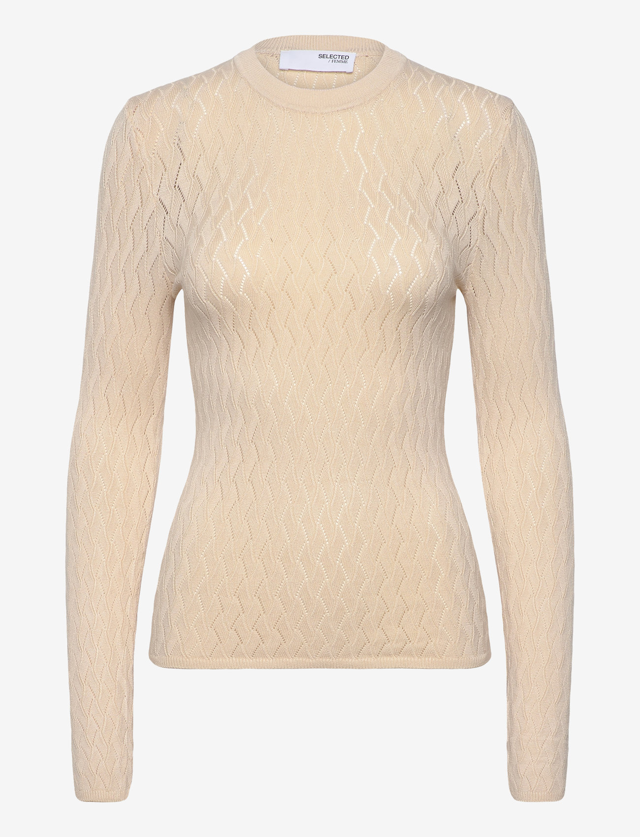 Selected - SLFCABALA LS KNIT O-NECK - pullover - birch - 1