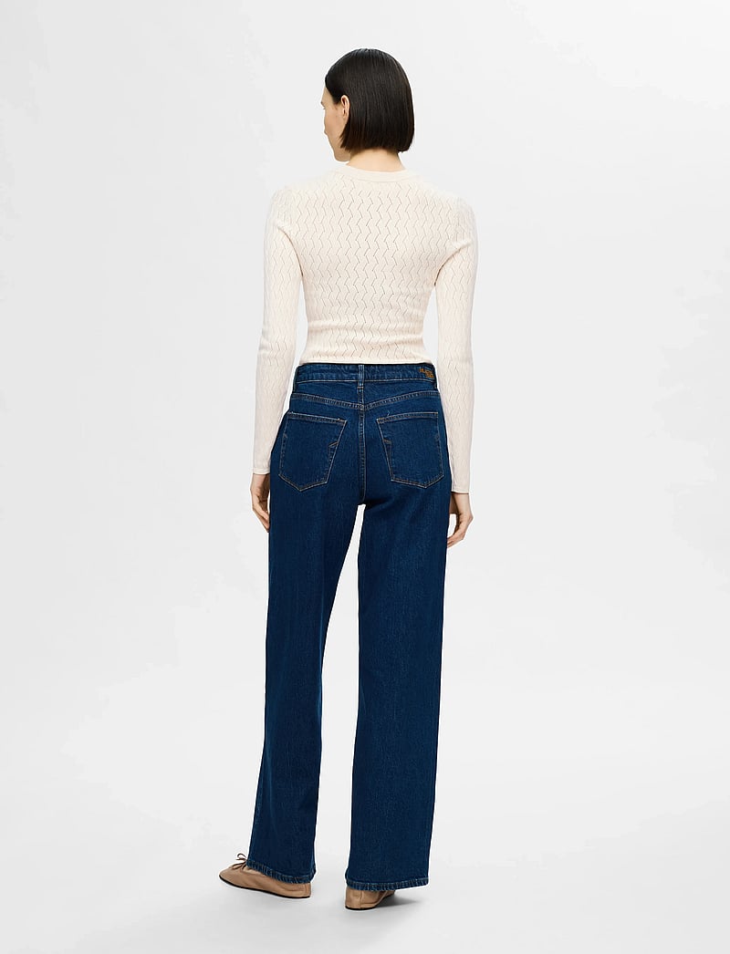 Selected - SLFCABALA LS KNIT O-NECK - stickade tröjor - birch - 3