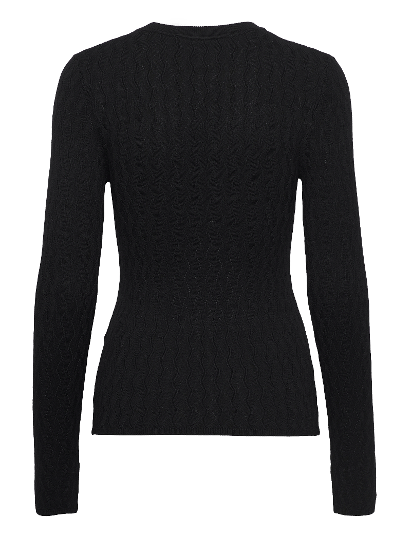 Selected - SLFCABALA LS KNIT O-NECK - stickade tröjor - black - 2