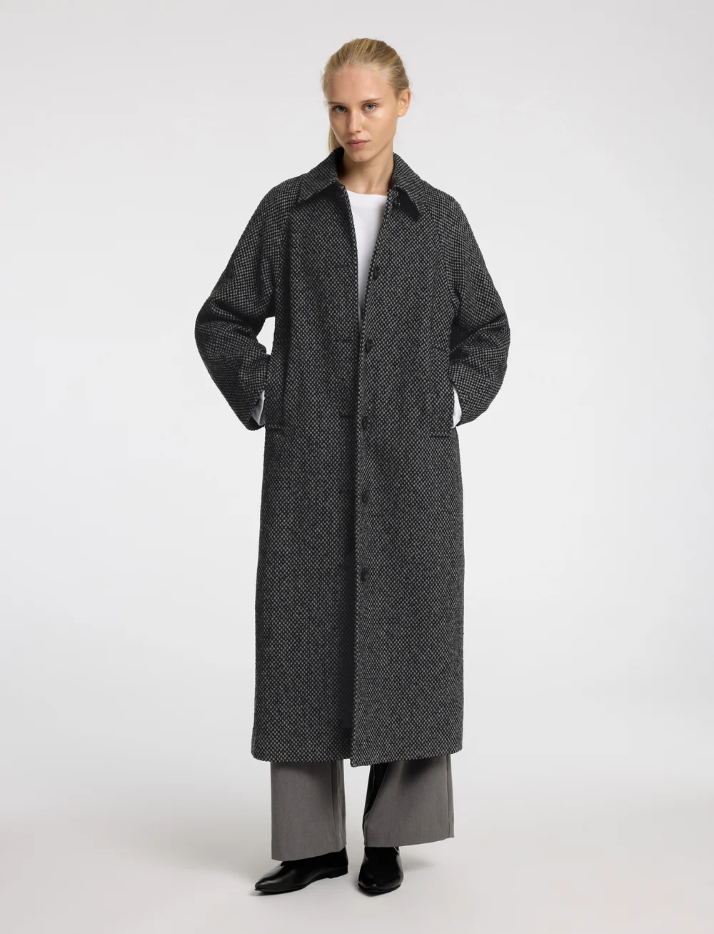 Long wool coats shop