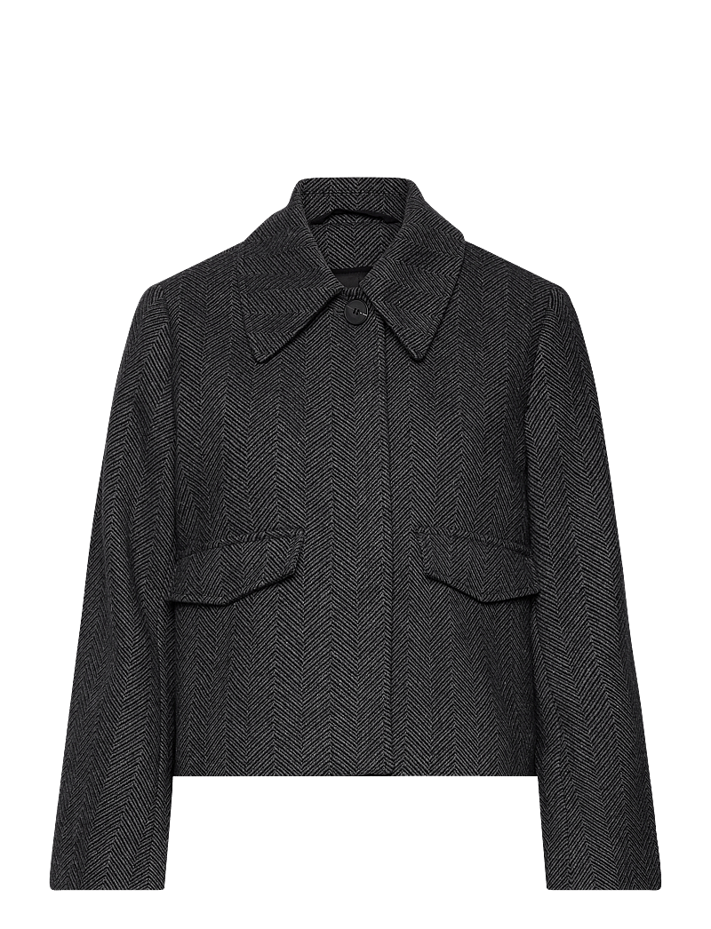 Selected - SLFHENNY SHORT WOOL JACKET - wool jackets - volcanic ash - 1