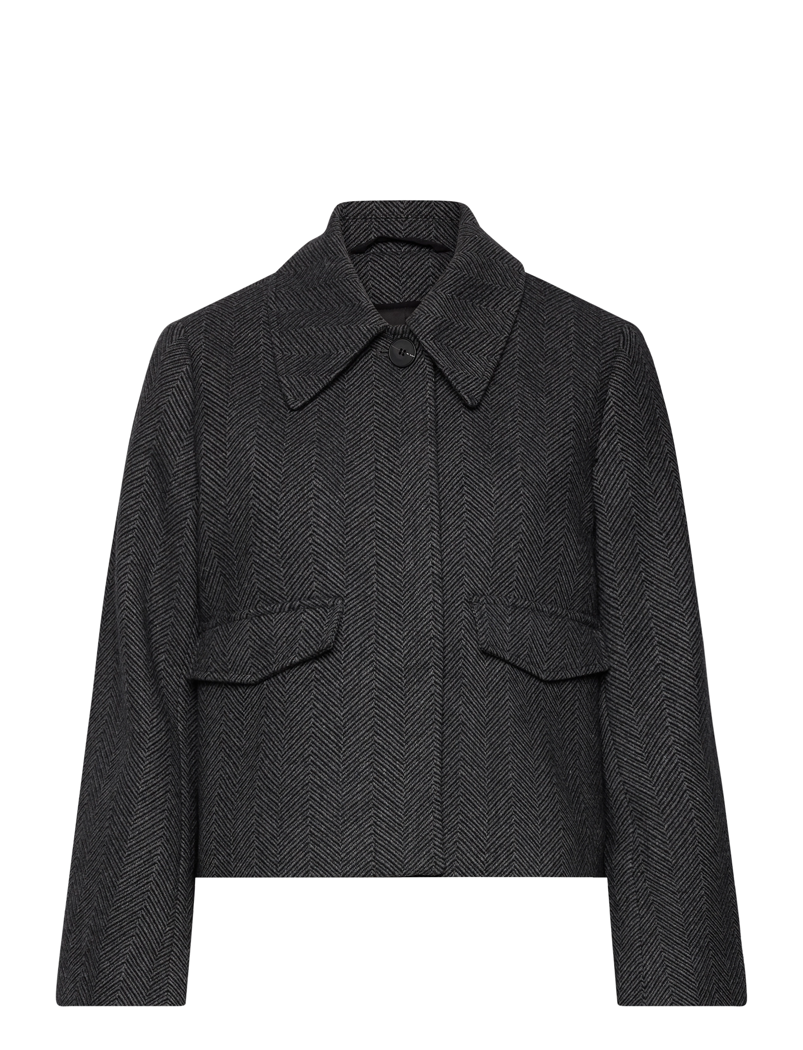 Selected SLFHENNY SHORT WOOL JACKET - Selected - VOLCANIC ASH / grey