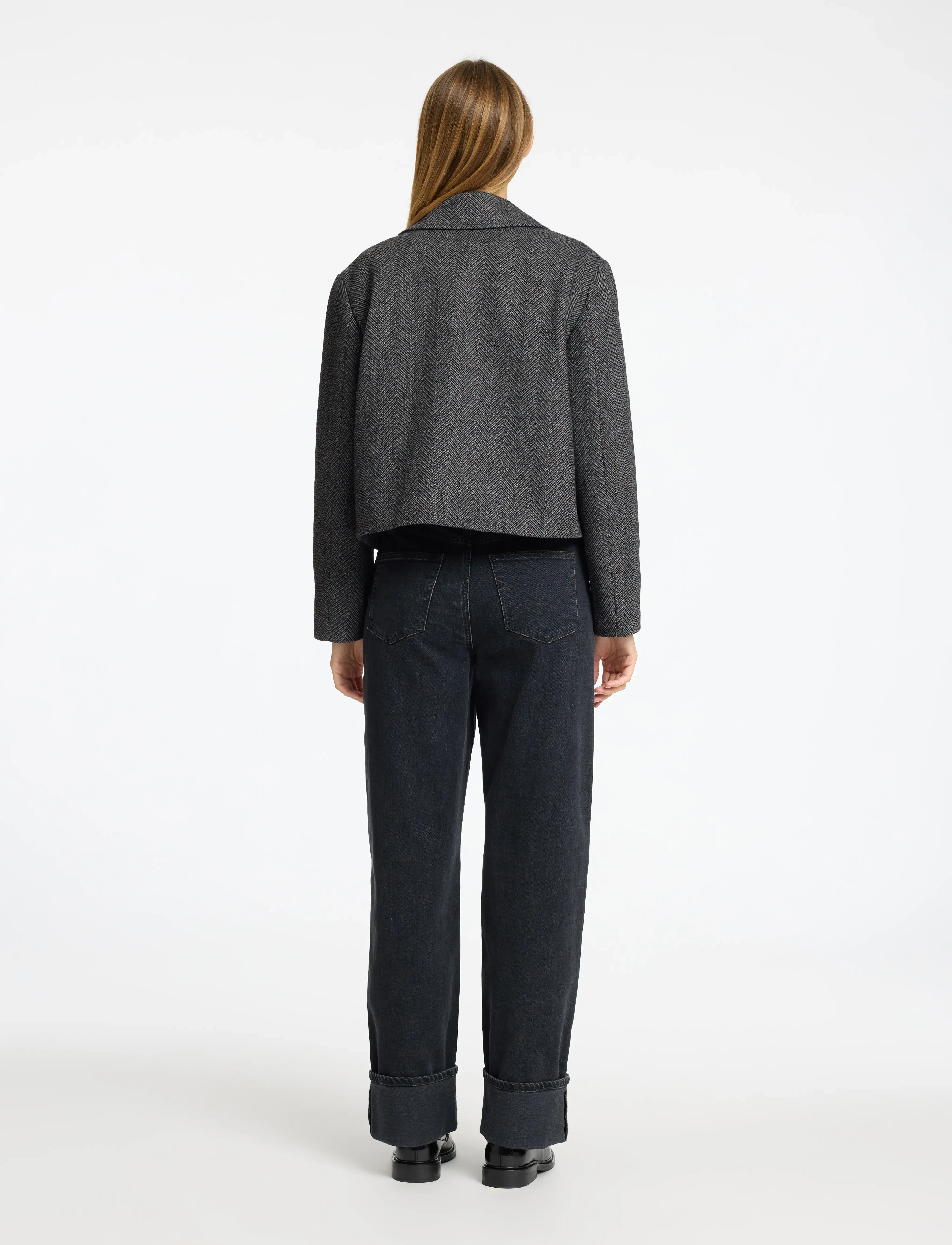 Selected - SLFHENNY SHORT WOOL JACKET - uldjakker - volcanic ash - 3