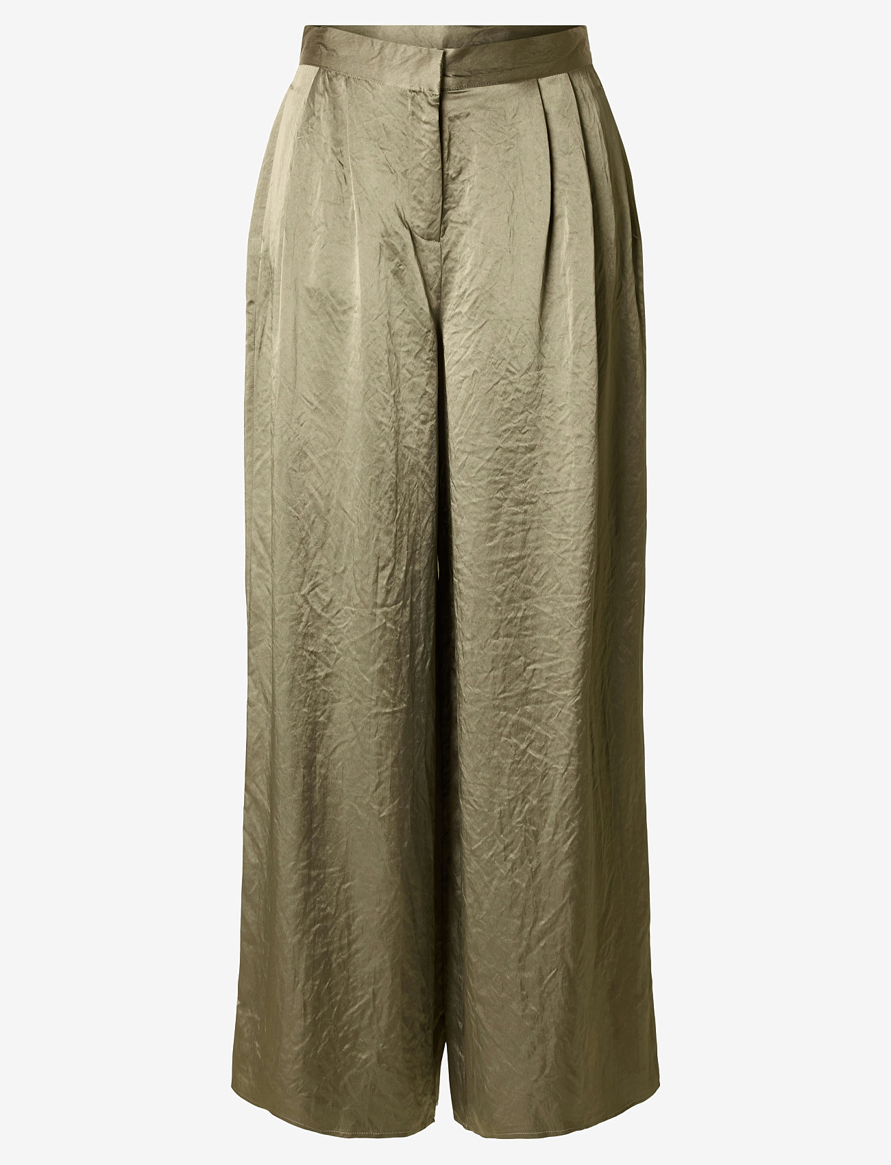 Selected - SLFSELENE HW WIDE PANT B - bukser med brede ben - vetiver - 1