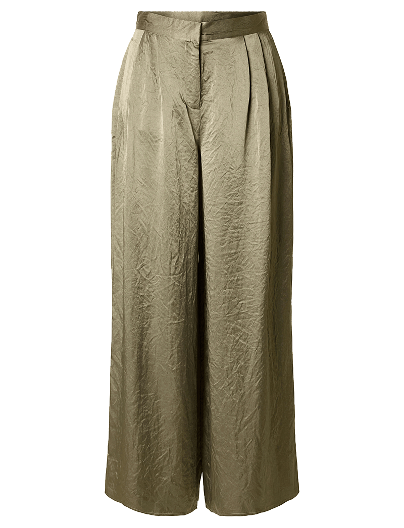 Selected - SLFSELENE HW WIDE PANT B - bukser med brede ben - vetiver - 1