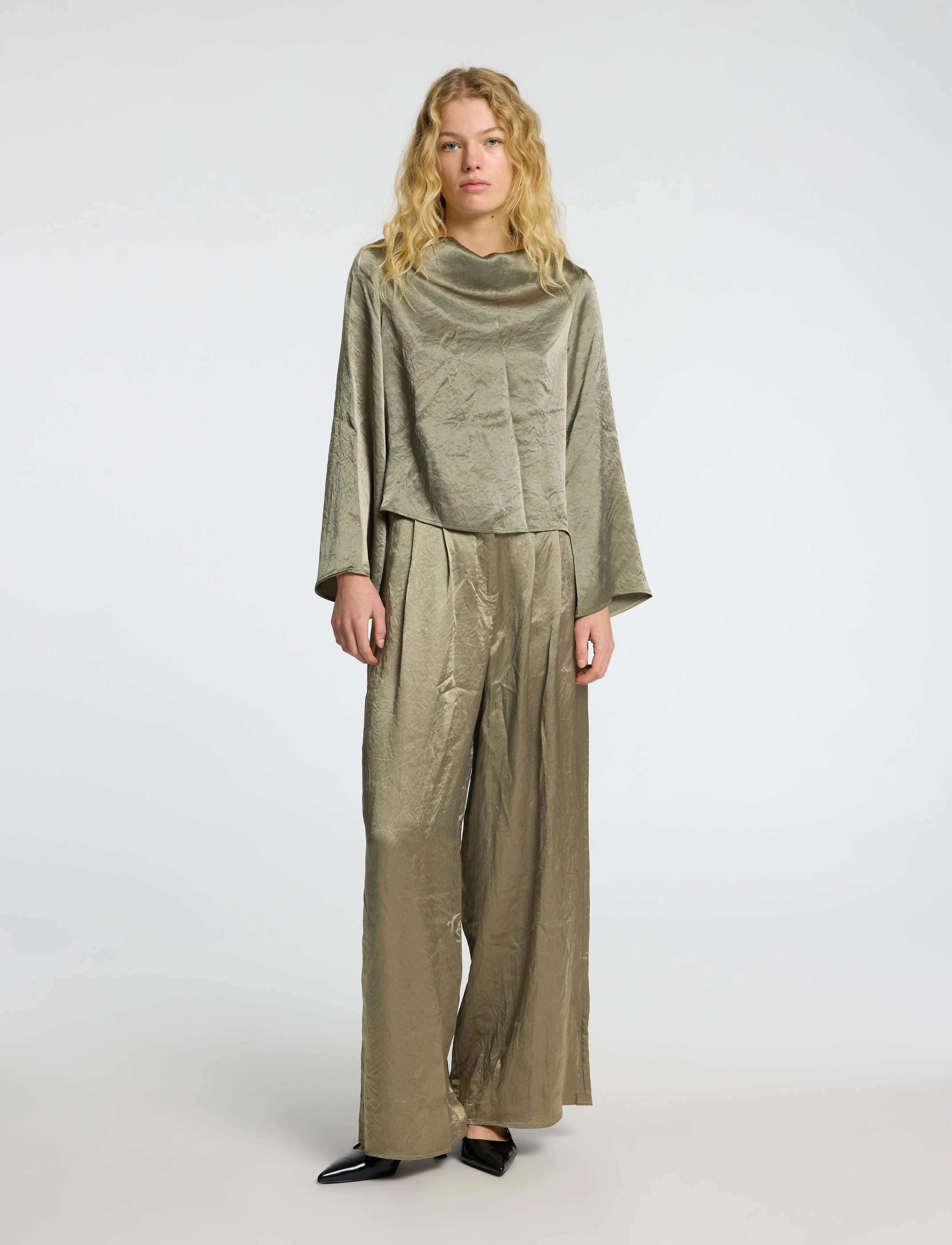 SELECTED Slfselene Hw Wide Pant B linnebyxor dam – bild 3