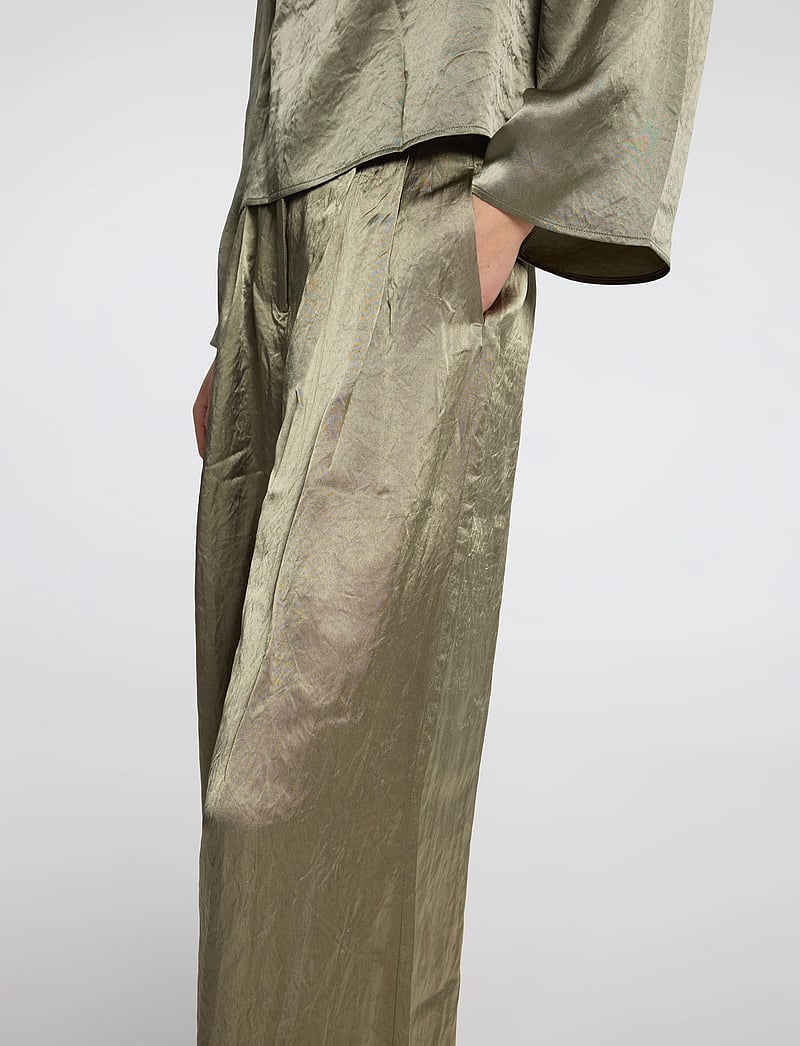 Selected - SLFSELENE HW WIDE PANT B - bukser med brede ben - vetiver - 4