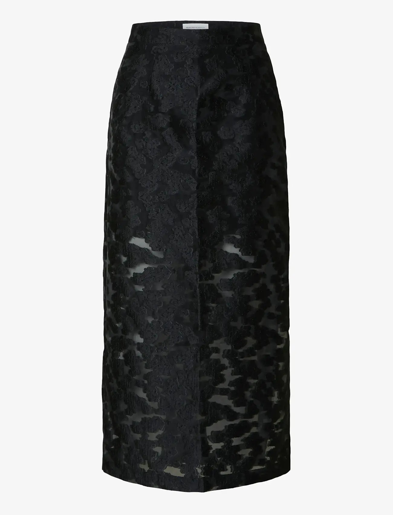 Selected - SLFPANDORA HW ANKLE SLIT SKIRT B - maxikjolar - black - 1