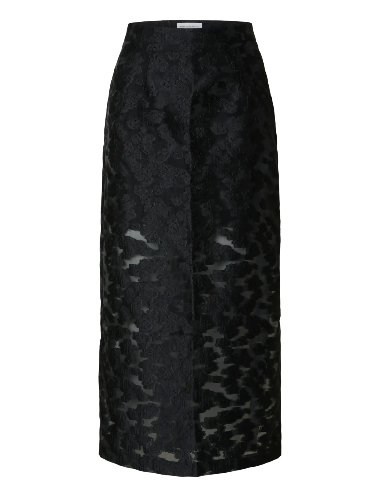 Selected SLFPANDORA HW ANKLE SLIT SKIRT B - Nederdele - BLACK / black
