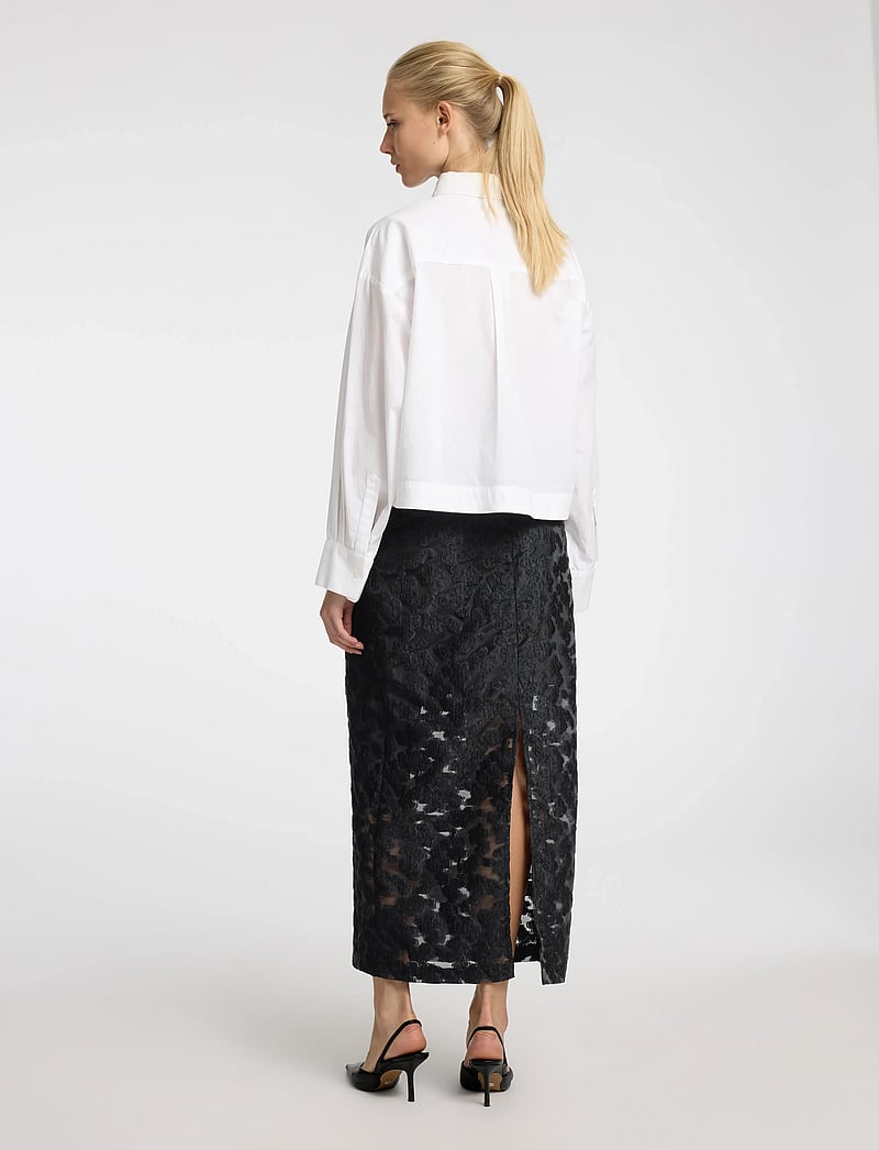 Selected - SLFPANDORA HW ANKLE SLIT SKIRT B - maksihameet - black - 3