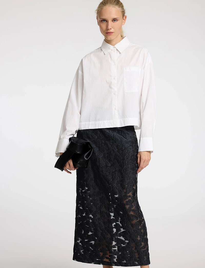 Selected - SLFPANDORA HW ANKLE SLIT SKIRT B - maksihameet - black - 5