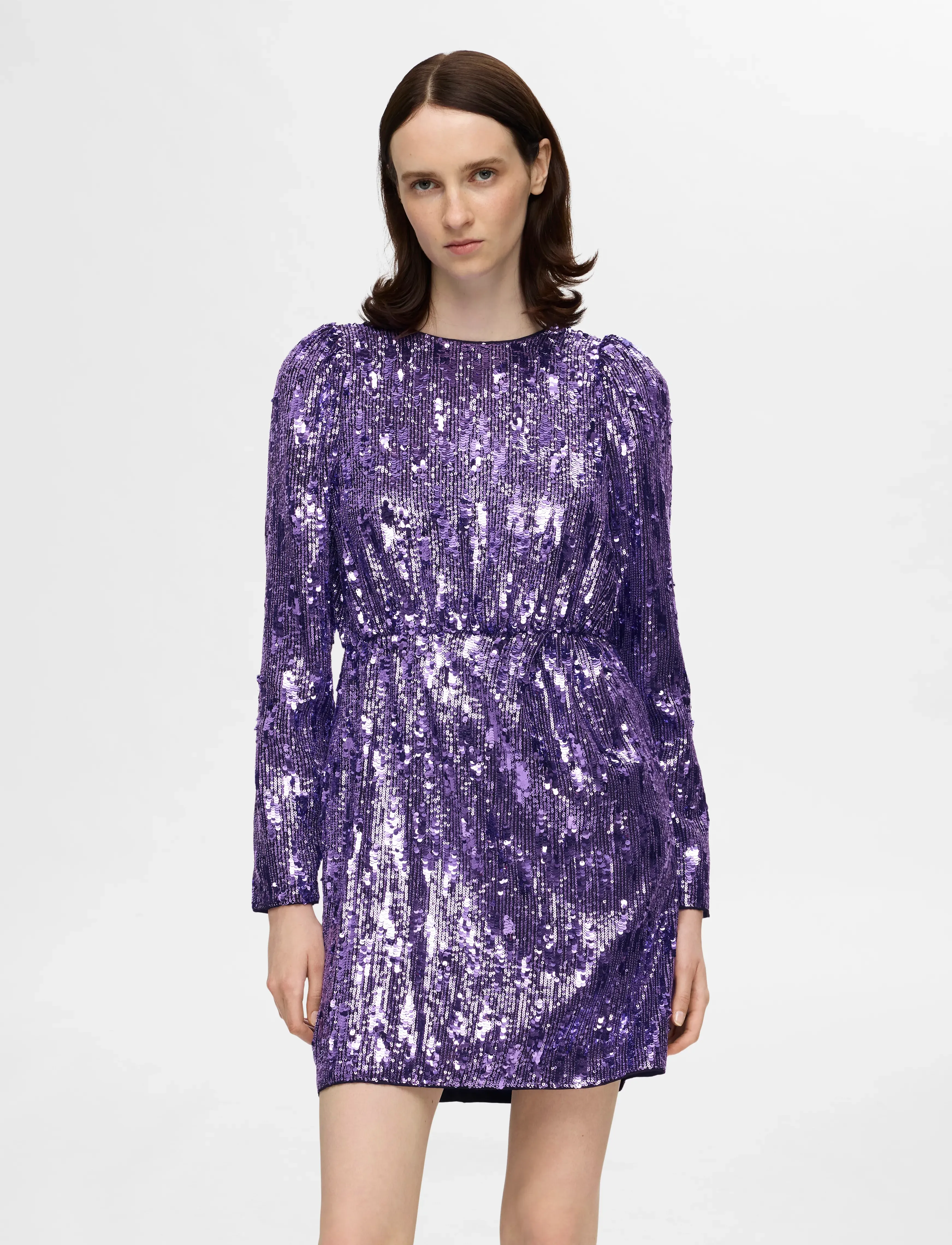 Selected SLFARI-COLYN LS SHORT SEQUINS DRESS B - Kjoler - LIBERTY / purple