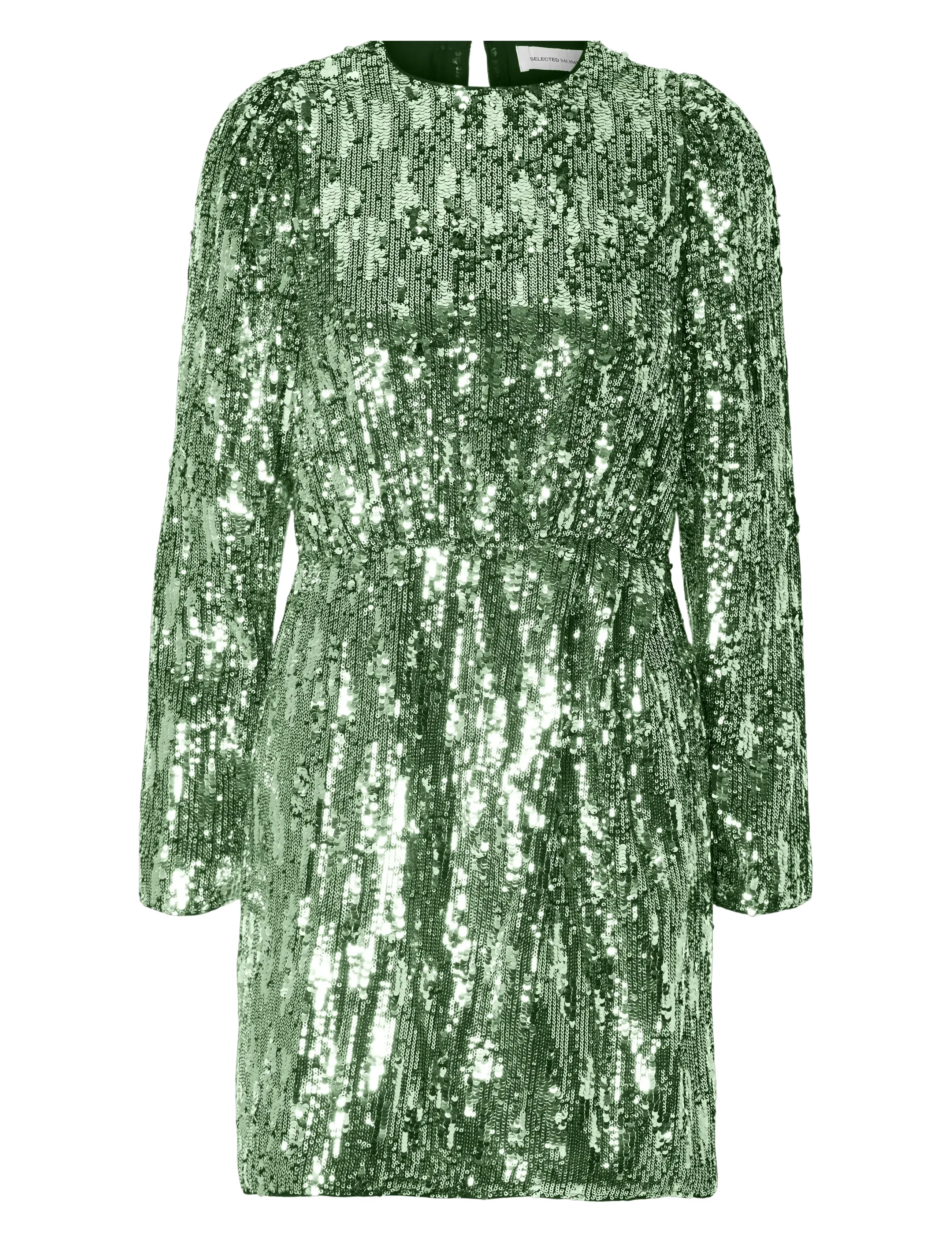 Selected SLFARI-COLYN LS SHORT SEQUINS DRESS B - Litterkleidid - LODEN FROST / green