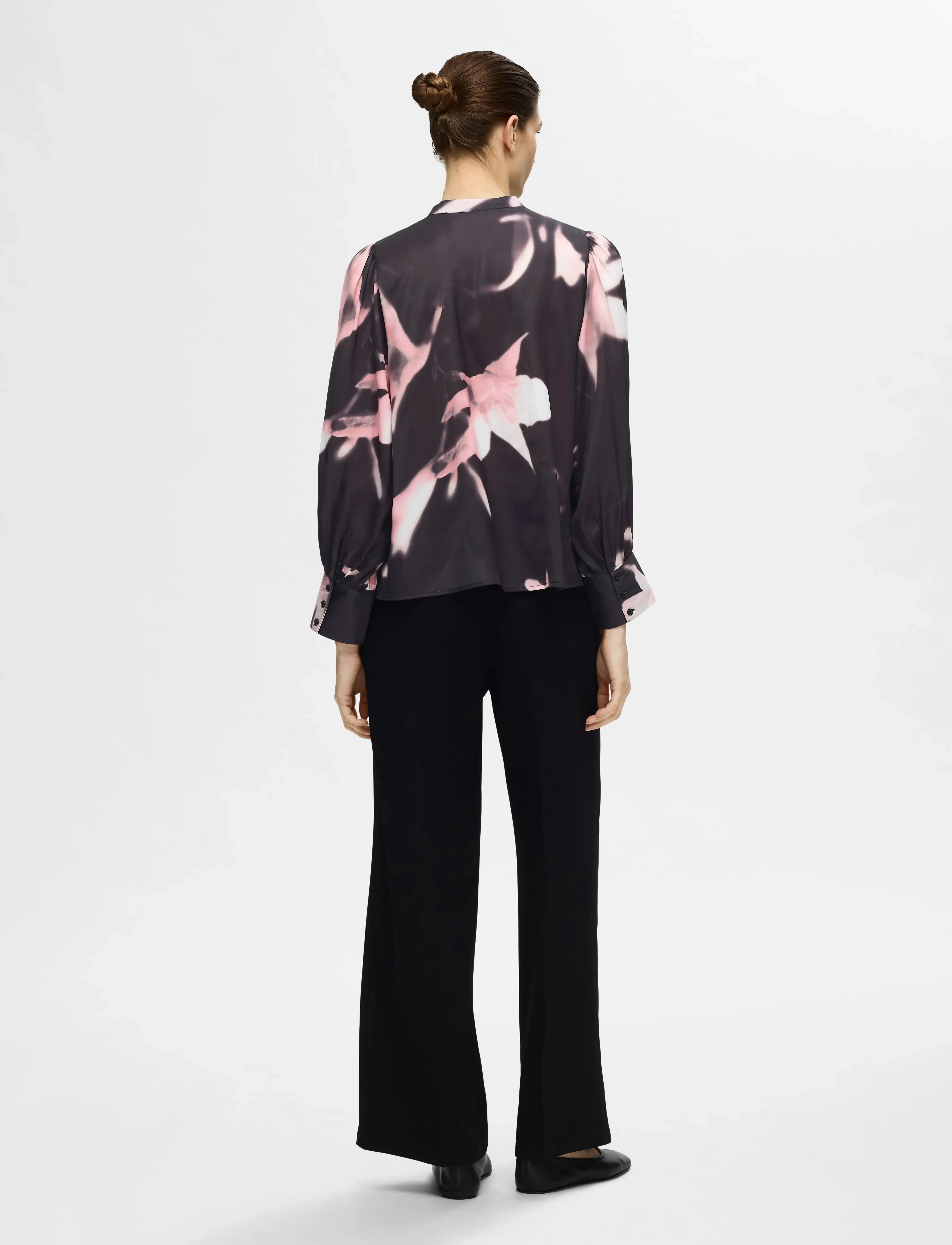 Selected - SLFRIBELLE LS AOP TOP B - langærmede bluser - peony - 3