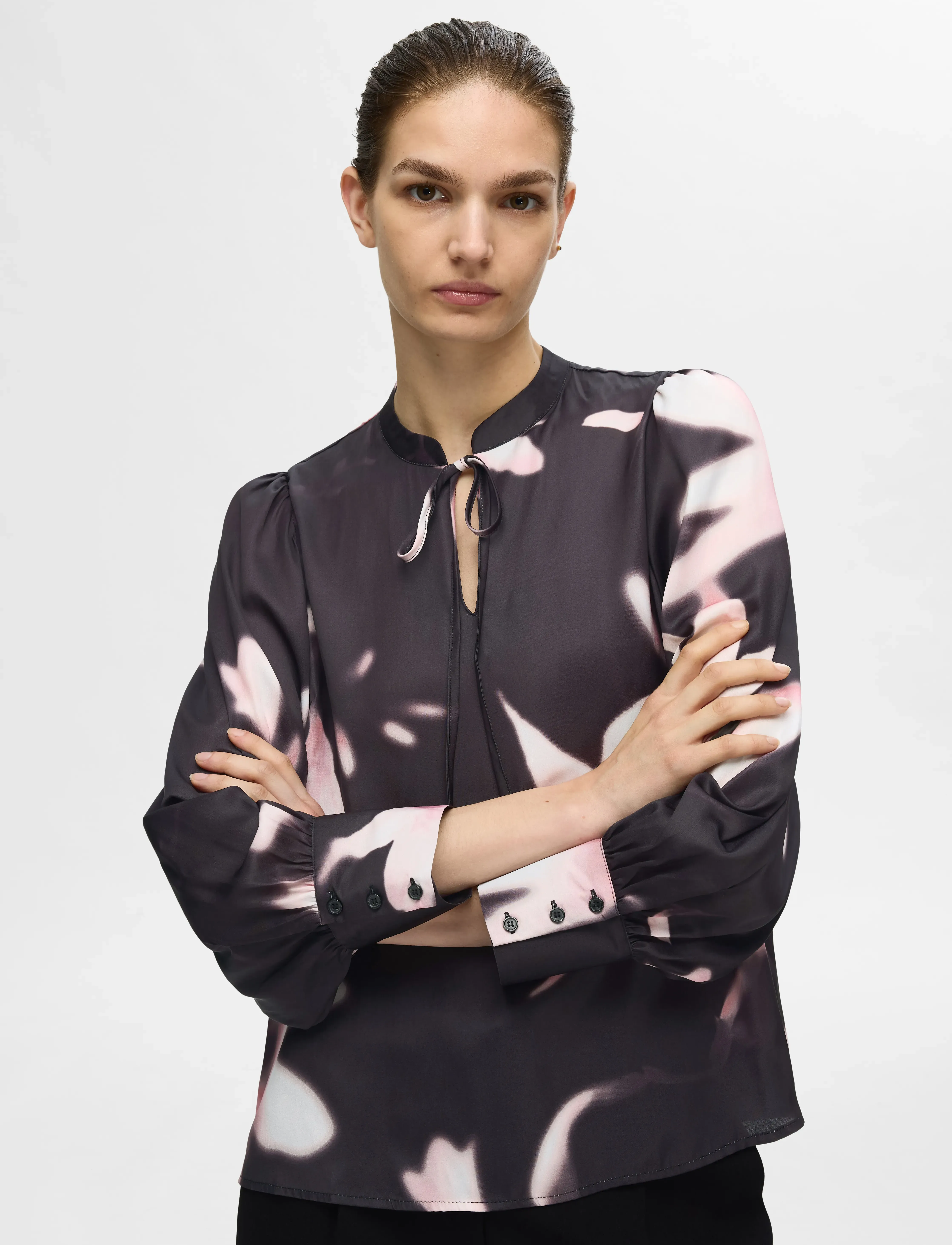 Selected - SLFRIBELLE LS AOP TOP B - langærmede bluser - peony - 5