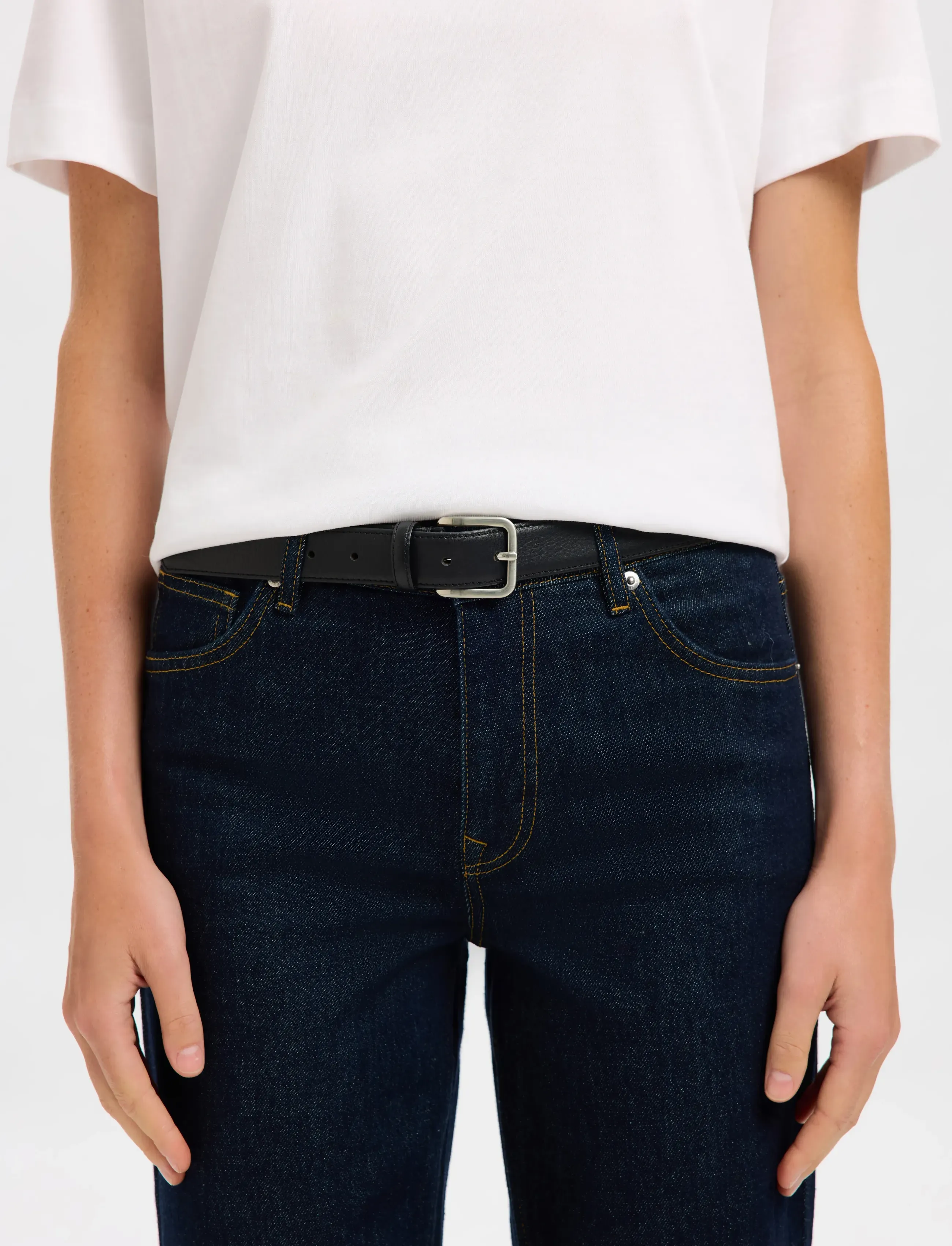 Selected - SLFCLARA LEATHER BELT NOOS - black - 3