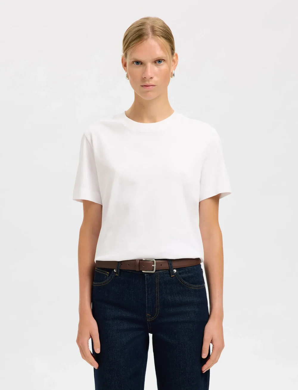 Selected - SLFCLARA LEATHER BELT NOOS - igapäevased vööd - demitasse - 0