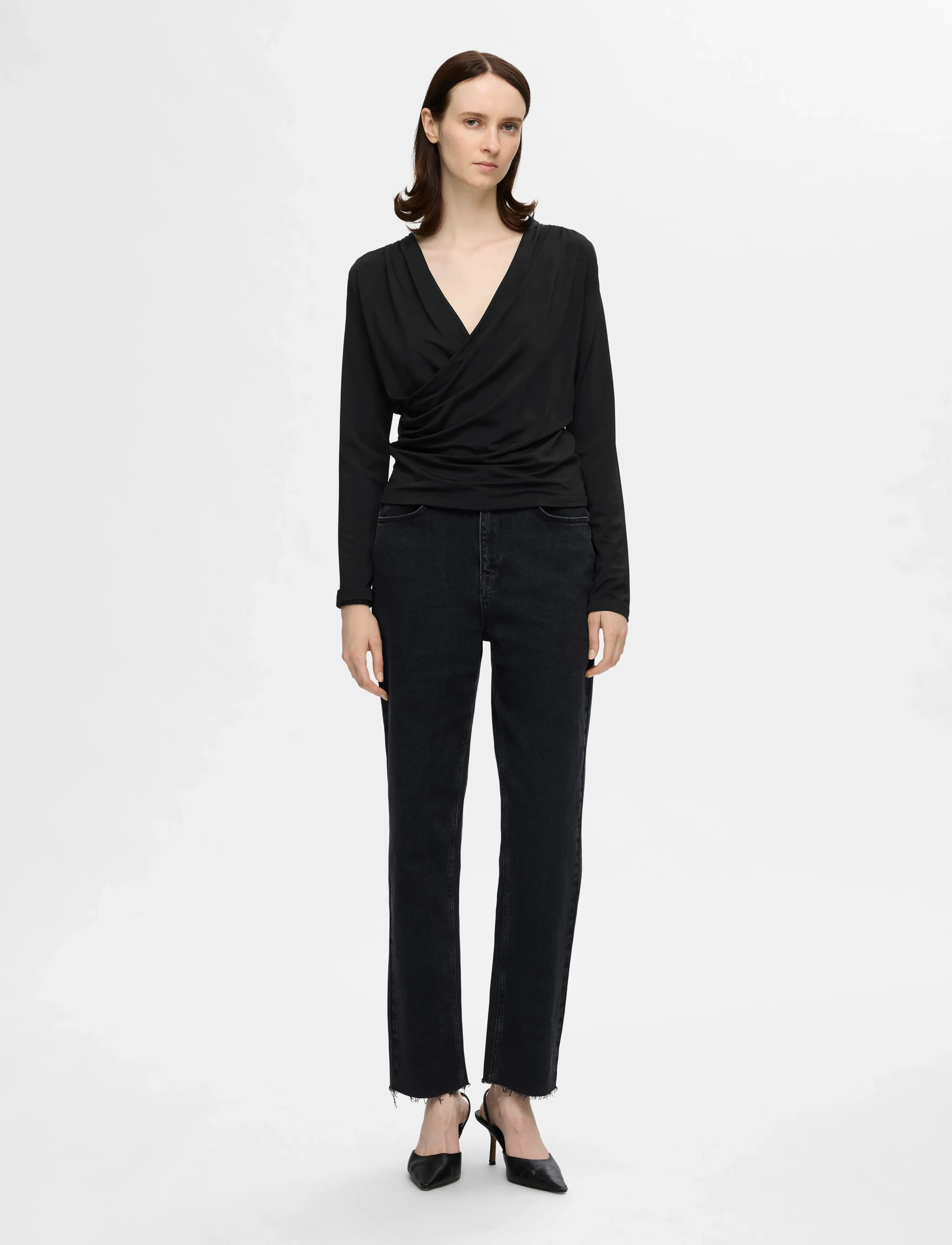 Selected - SLFZAHRA LS TOP - langærmede toppe - black - 4