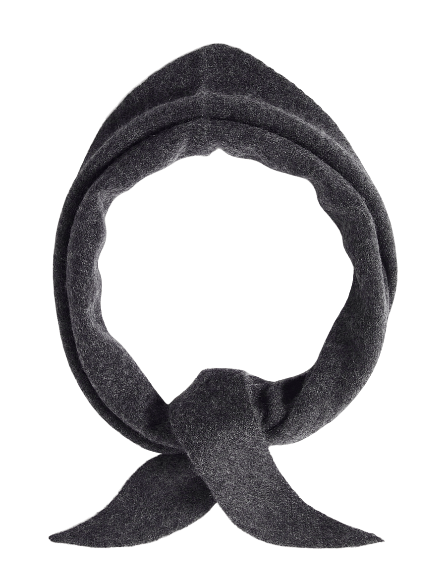 Selected - SLWMARIA NARROW CASHMERE SCARF NOOS - cashmere - dark grey melange - 1