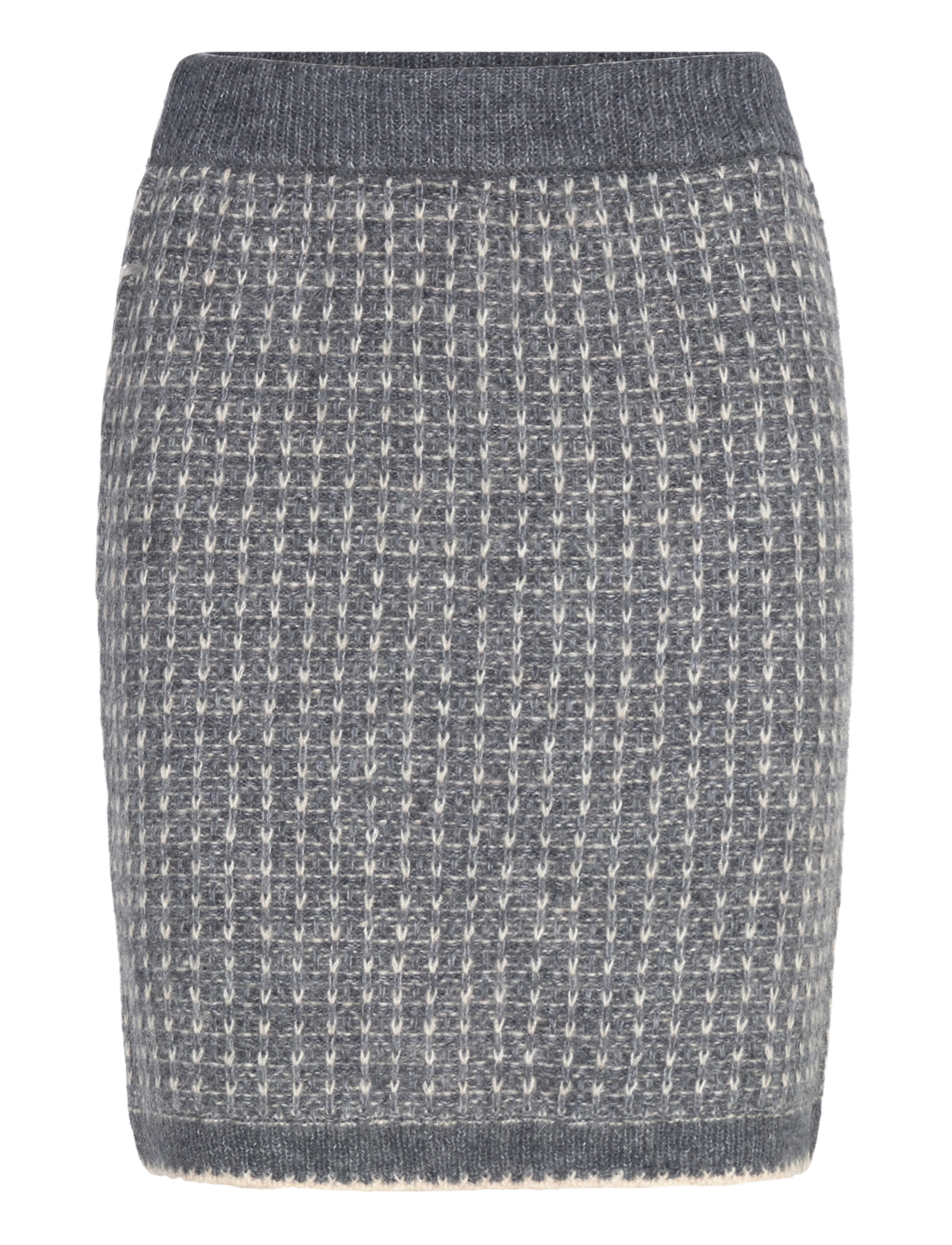 Selected SLFSINE SHORT KNIT SKIRT - Seelikud - VOLCANIC ASH / grey