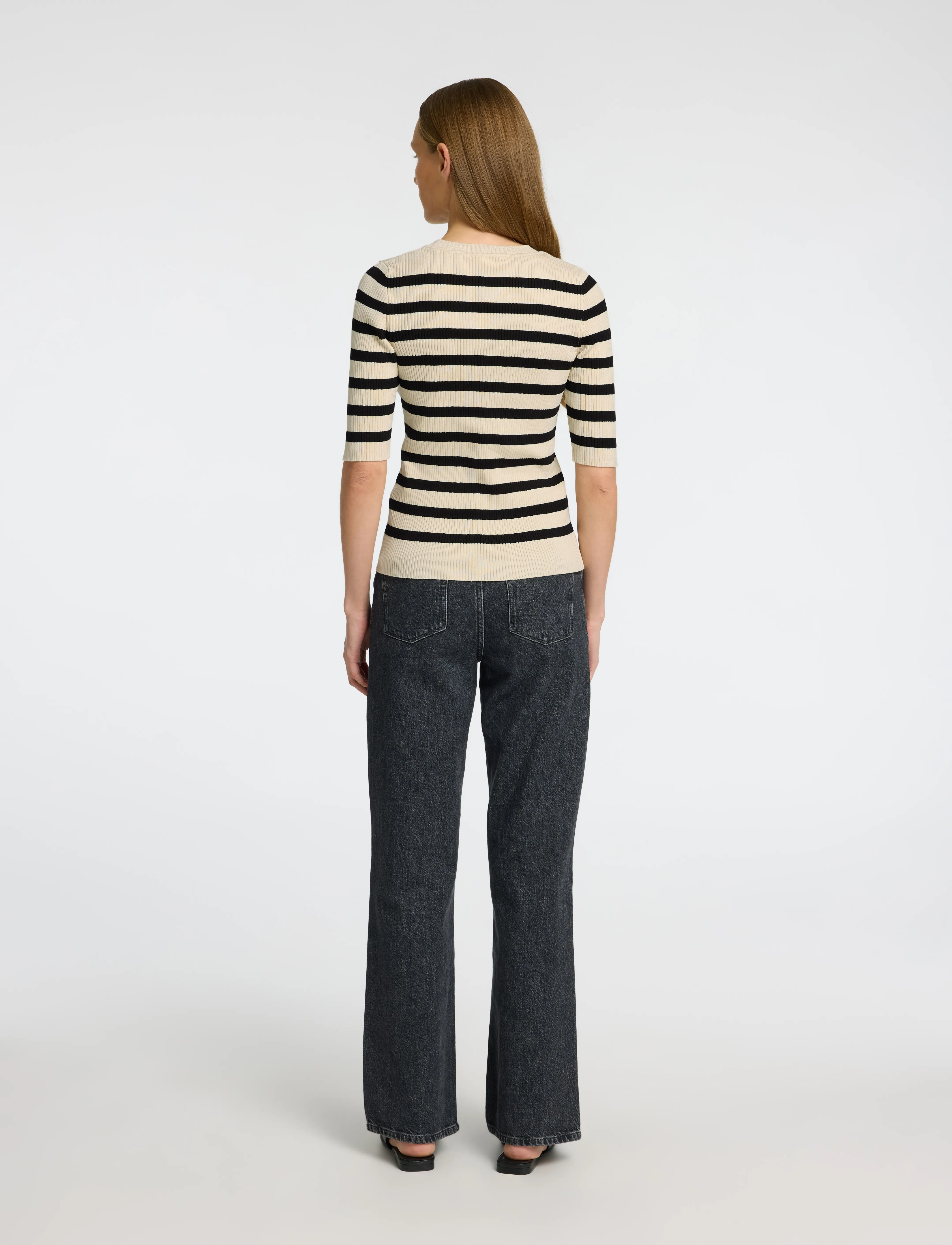Selected - SLFMALI 2/4 KNIT O-NECK - gebreide truien - birch - 2