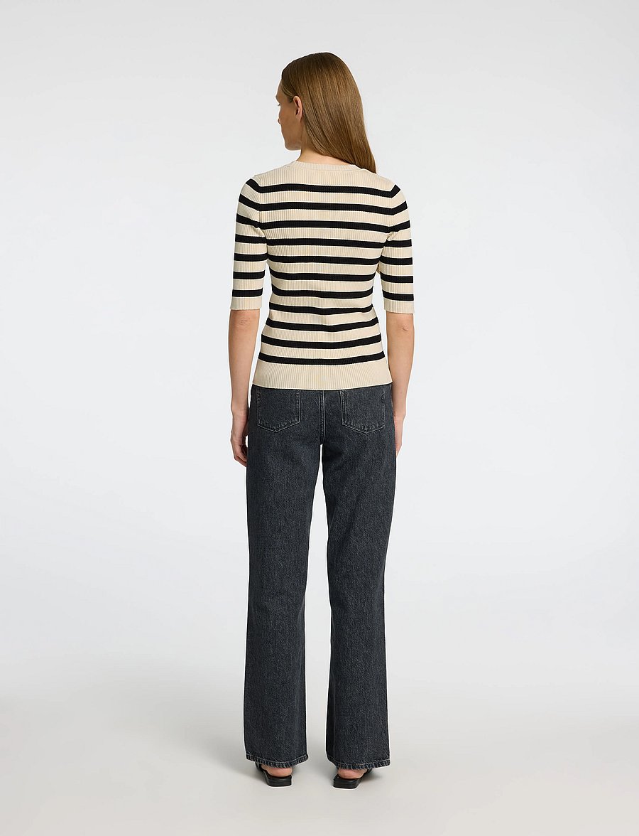 Selected - SLFMALI 2/4 KNIT O-NECK - gebreide truien - birch - 2