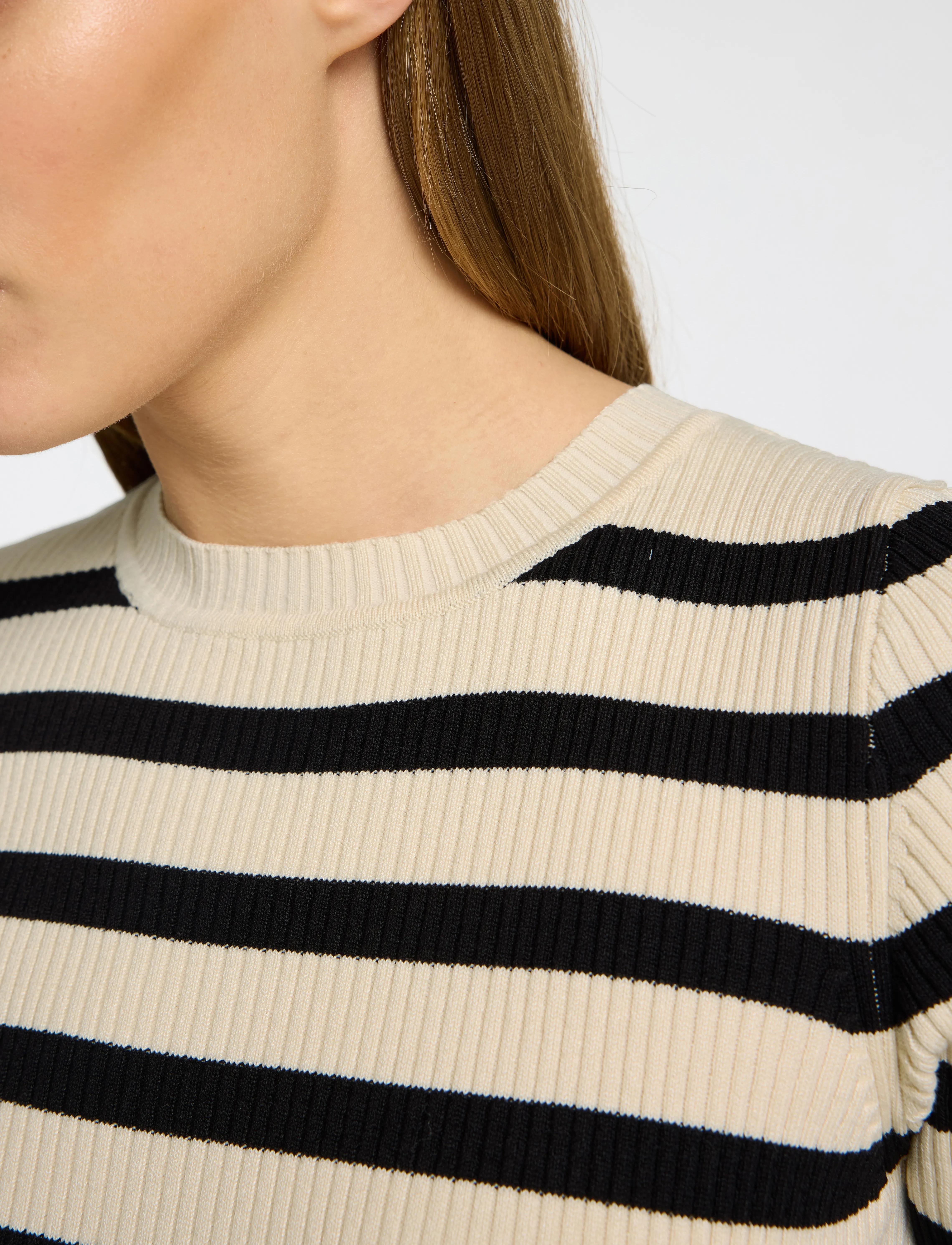 Selected - SLFMALI 2/4 KNIT O-NECK - gebreide truien - birch - 4