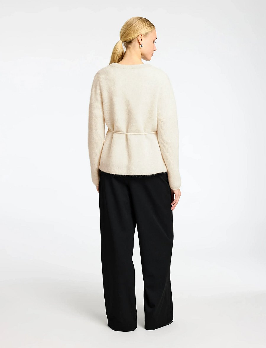 Selected - SLFSIA RAS LS KNIT BELT CARDIGAN - strickjacken - birch - 2