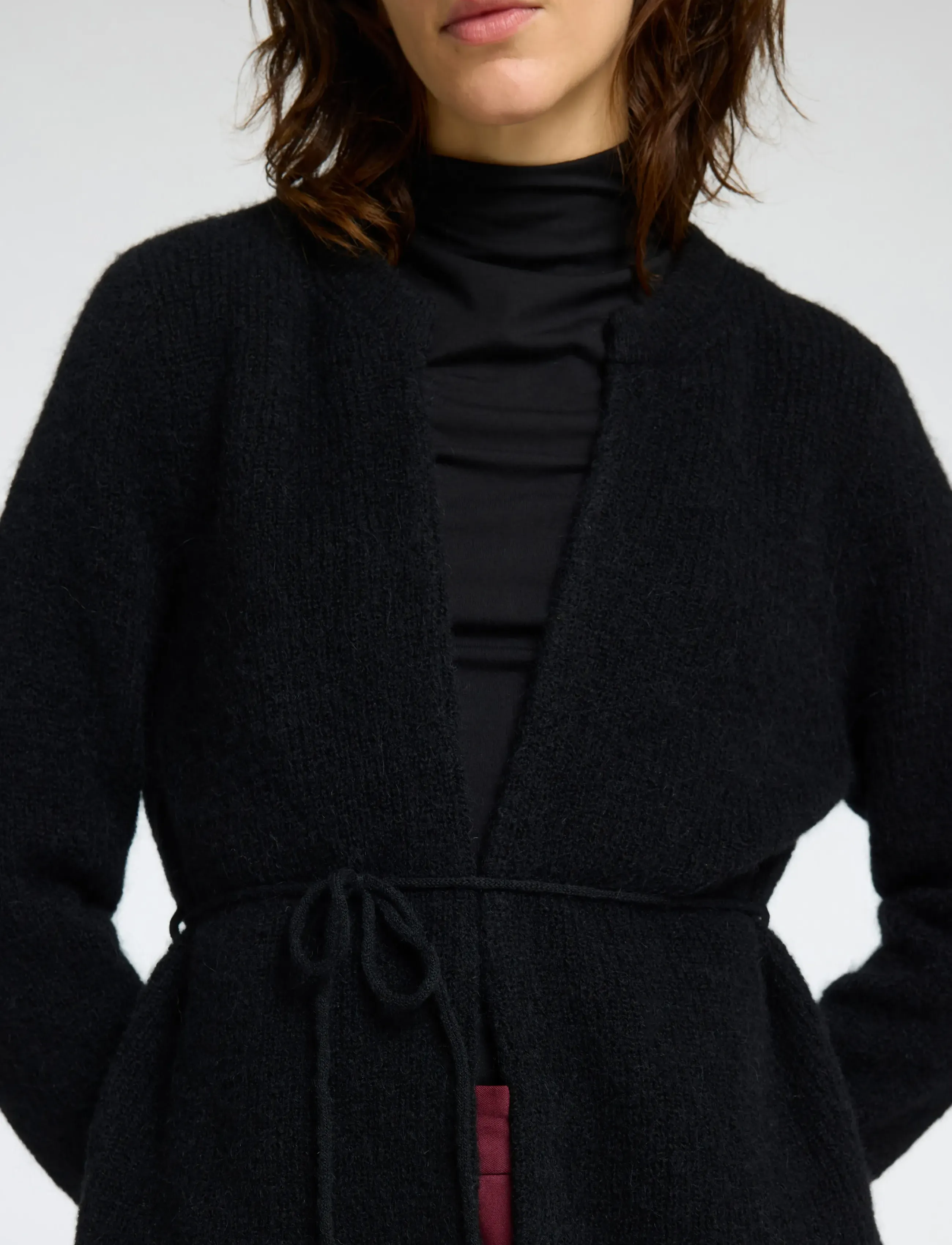 Slfsia Ras Ls Knit Belt Cardigan 3