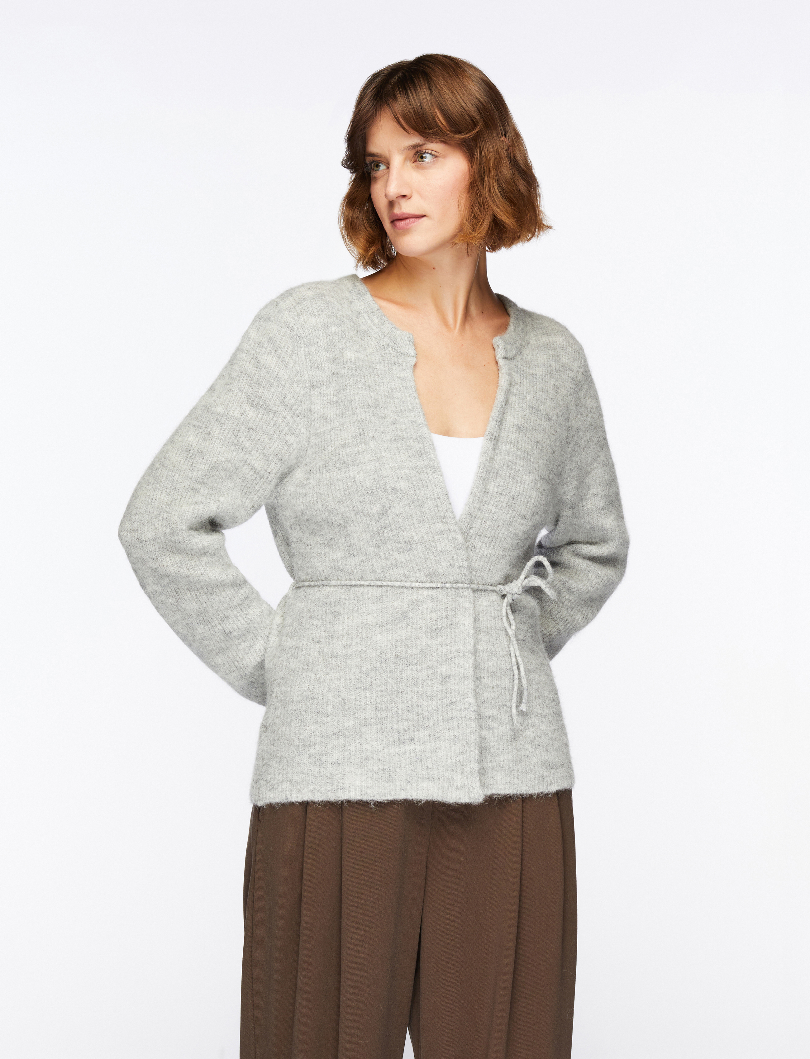 Slfsia Ras Ls Knit Belt Cardigan 5