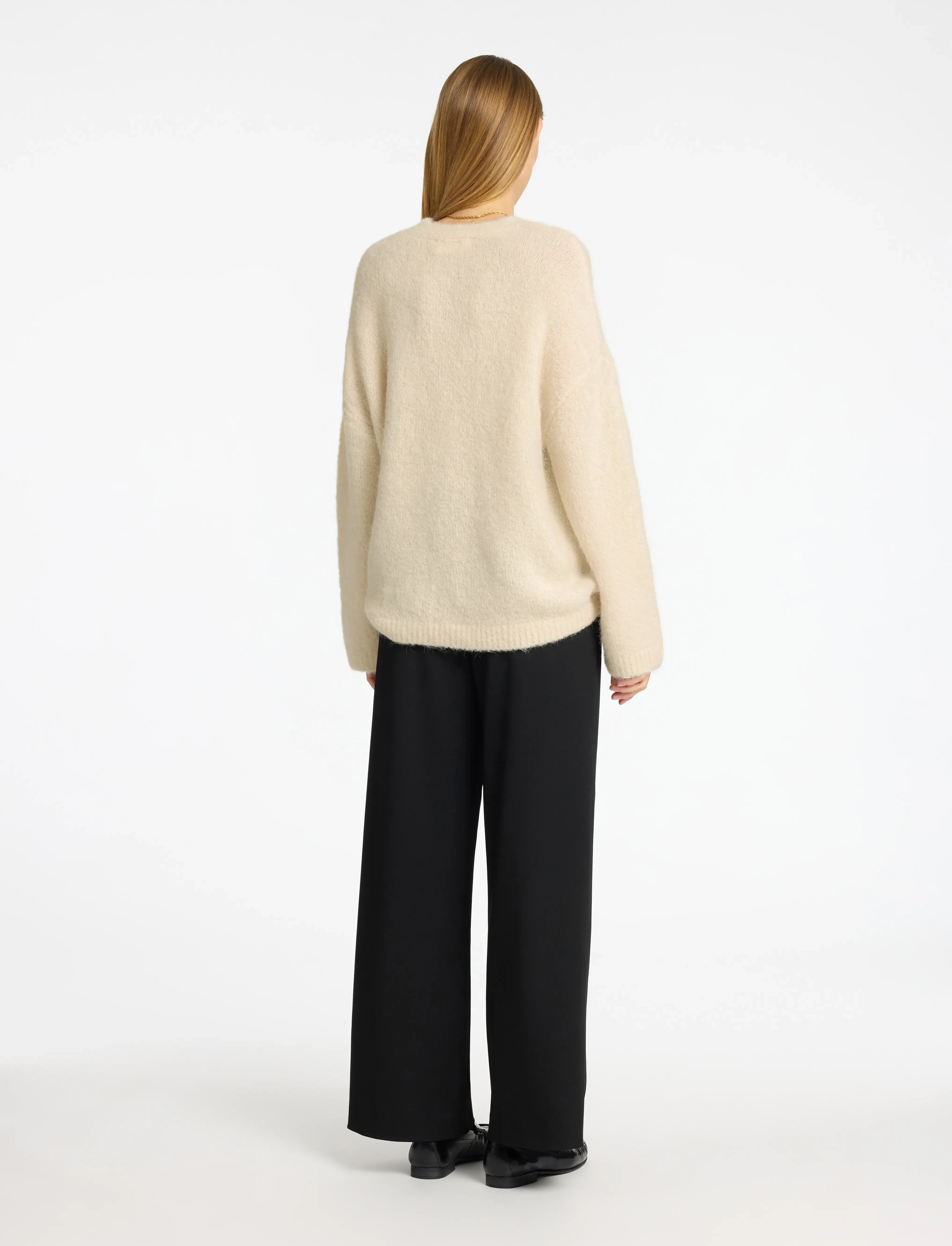 Selected - SLFGABELLA LS KNIT O-NECK CAMP - trøjer - birch - 3