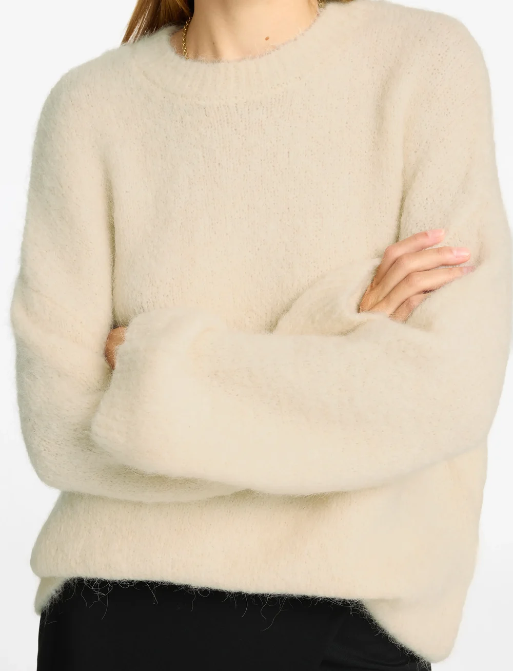 Selected - SLFGABELLA LS KNIT O-NECK CAMP - pullover - birch - 5