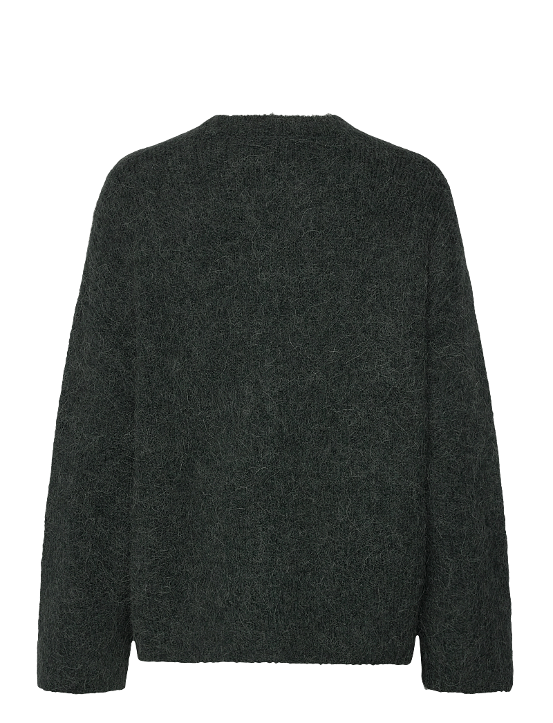 Selected - SLFGABELLA LS KNIT O-NECK CAMP - stickade tröjor - scarab - 2