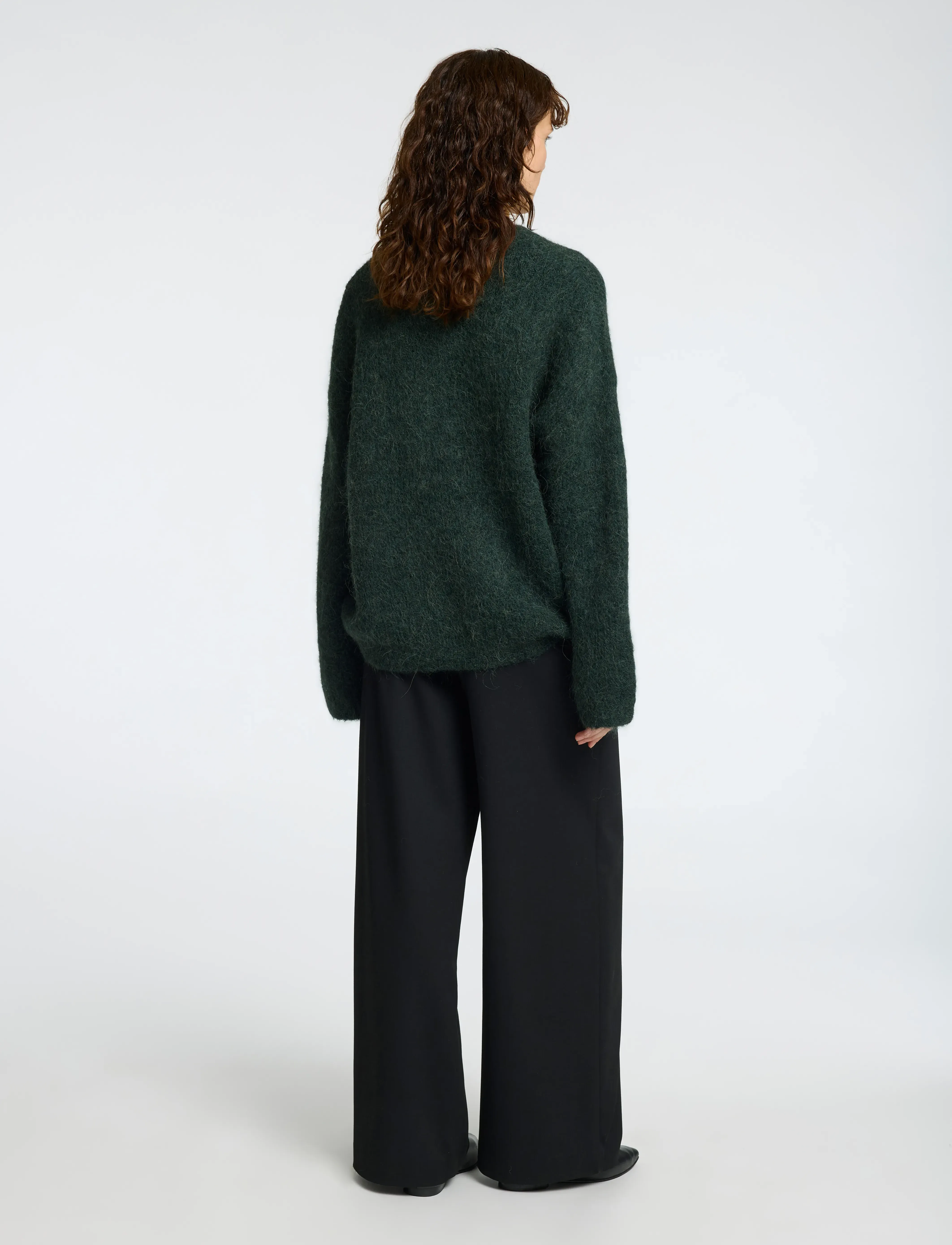 Selected - SLFGABELLA LS KNIT O-NECK CAMP - trøjer - scarab - 3
