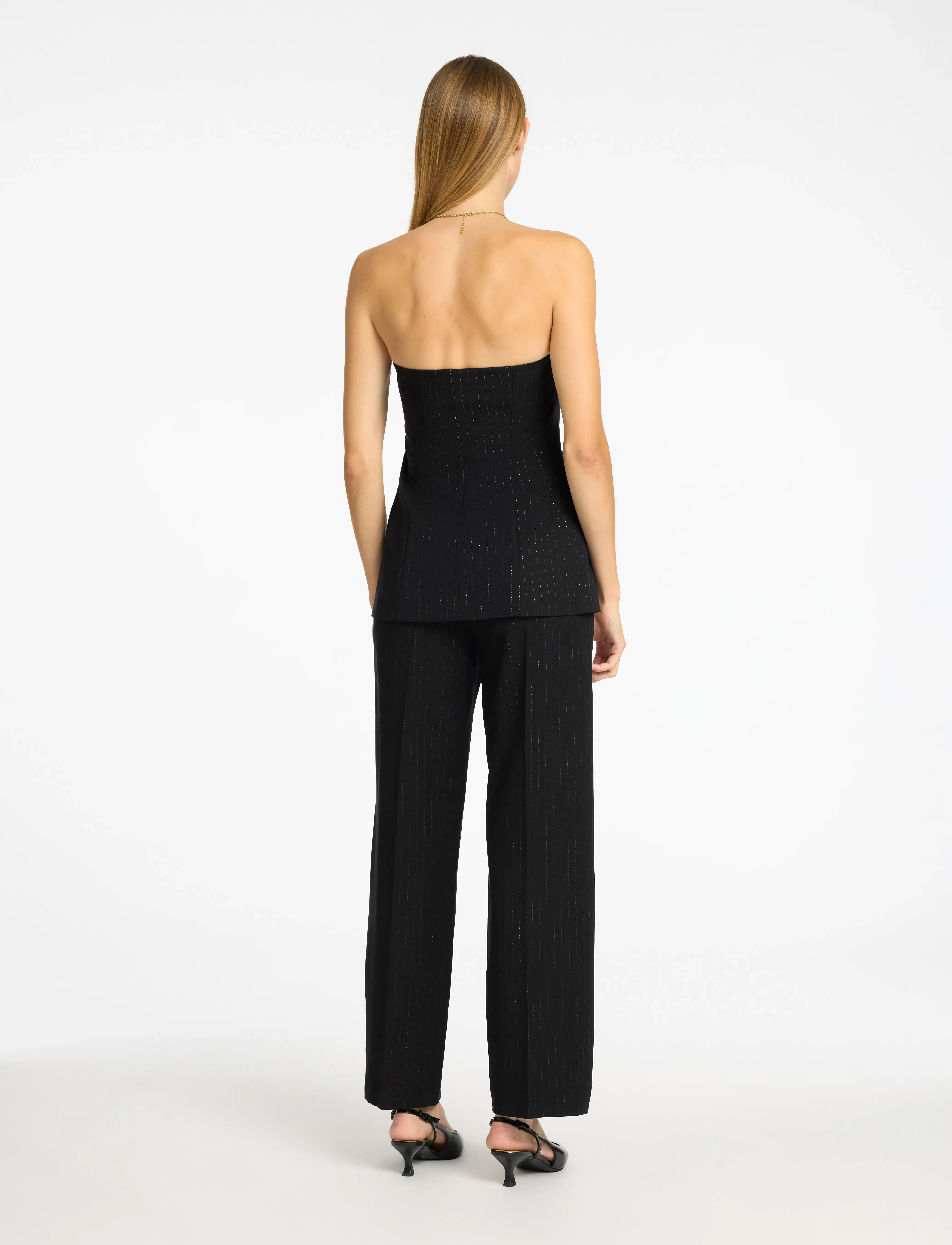 Selected - SLFELI BUSTIER TOP - Ärmellose blusen - black - 4