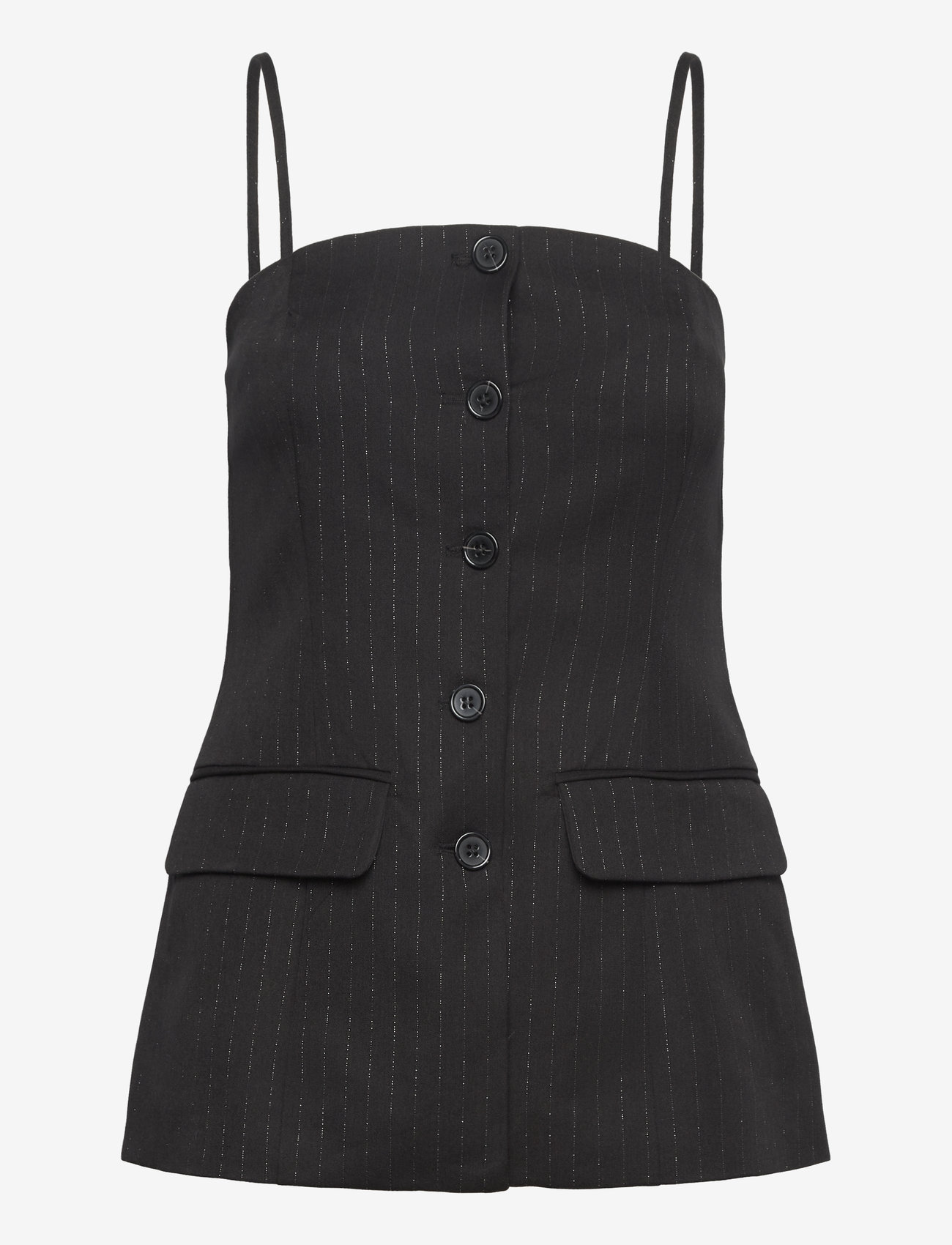 Selected - SLFELI BUSTIER TOP - sleeveless blouses - black - 3