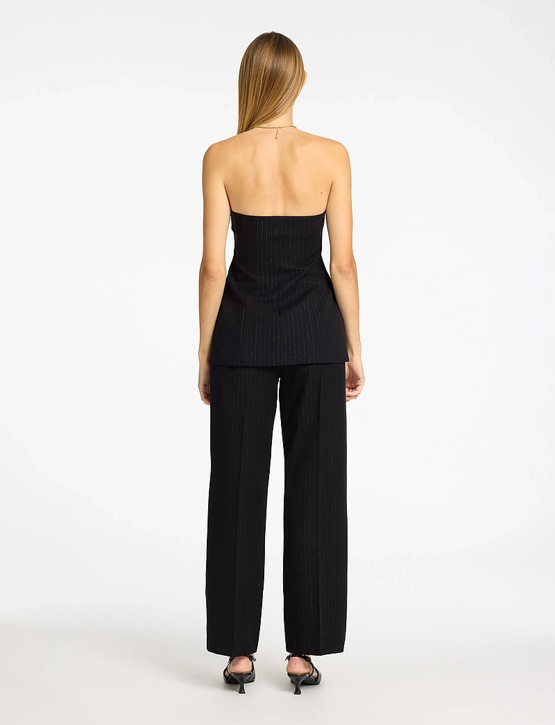 Selected - SLFELI-RITA MW WIDE PANT - hosen mit weitem bein - black - 3