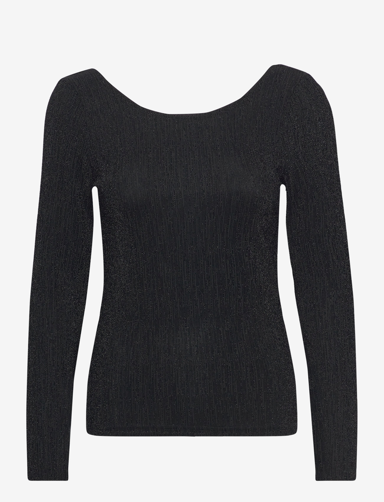 Selected - SLFANITA LS LOW BACK TOP - långärmade toppar - black - 1