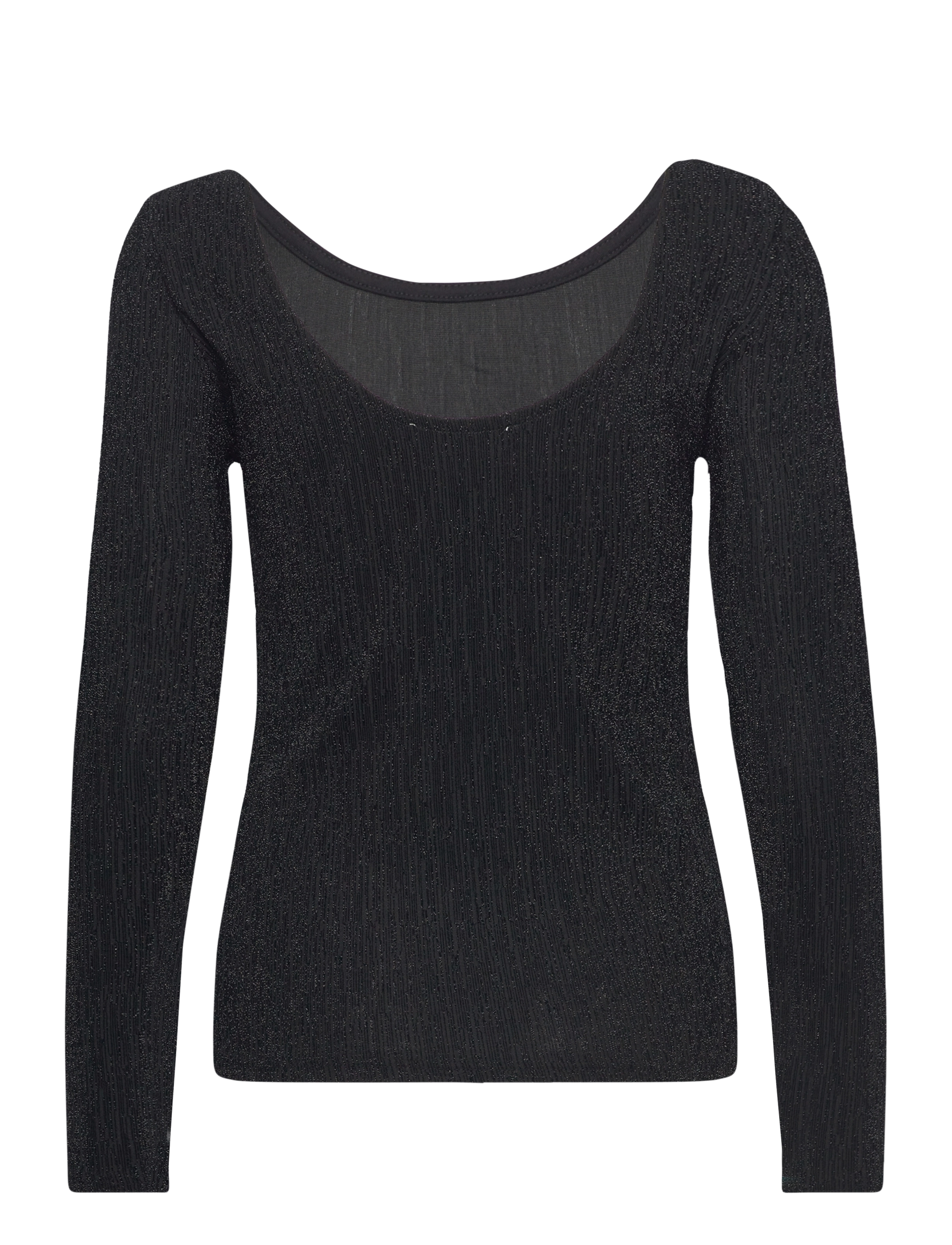 Selected - SLFANITA LS LOW BACK TOP - laveste priser - black - 2