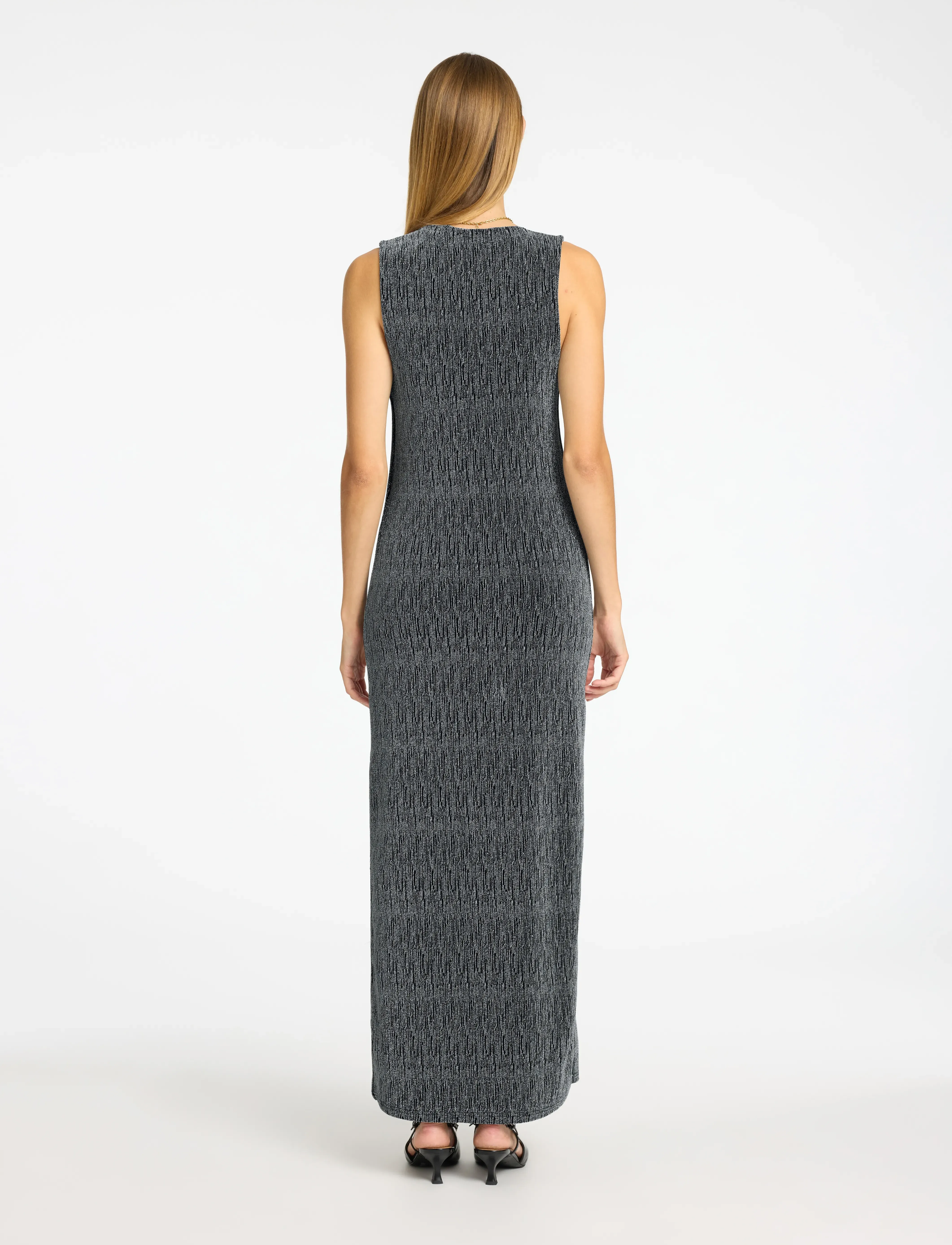 Selected - SLFANITA TWISTED ANKLE DRESS - midi-kleider - black - 2