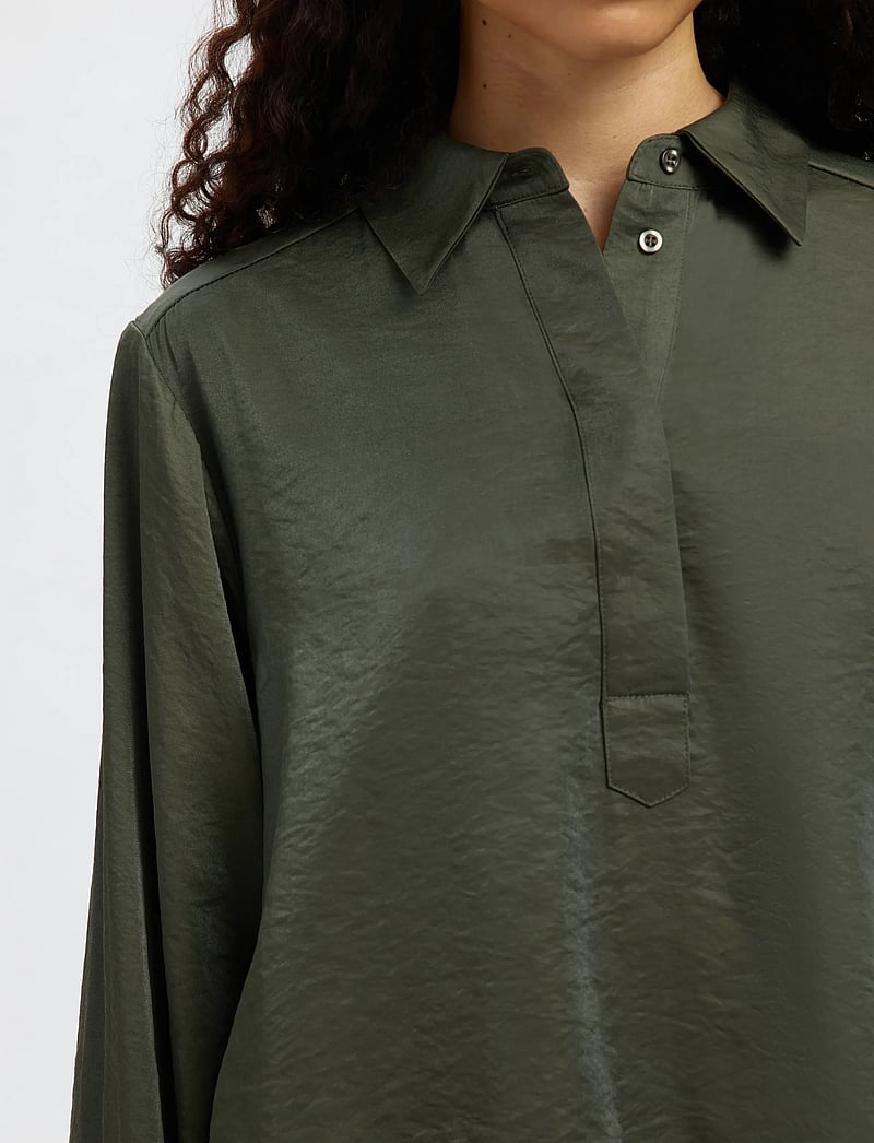 Selected - SLFJEAN LS CROPPED SHIRT B - langærmede skjorter - deep depths - 3